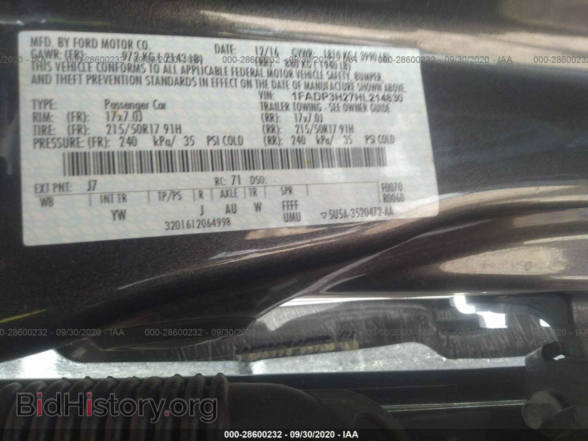 2017 FORD FOCUS - VIN: 1FADP3H27HL214830 - Photo 9