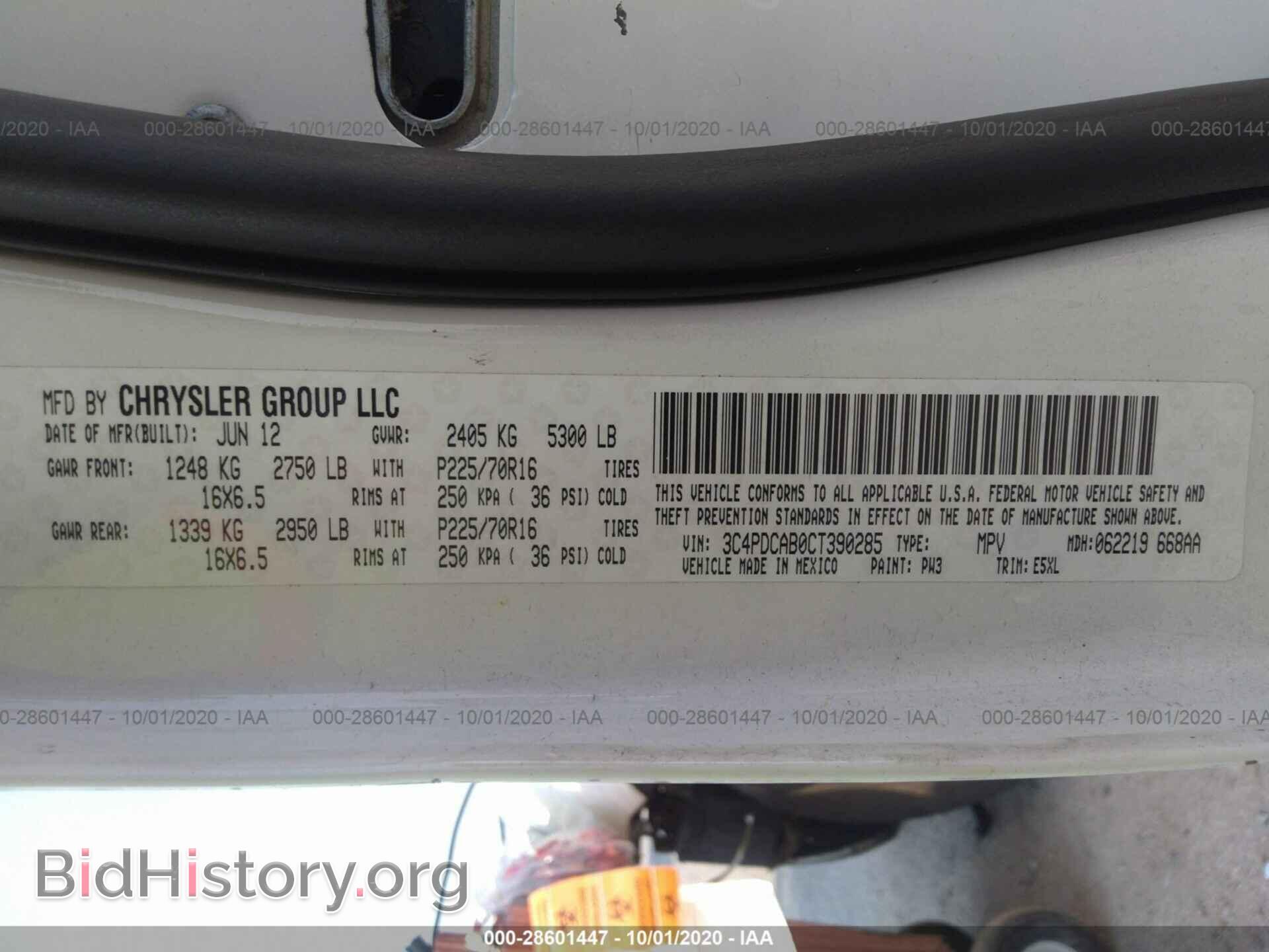 2012 DODGE JOURNEY - VIN: 3C4PDCAB0CT390285 - Photo 9
