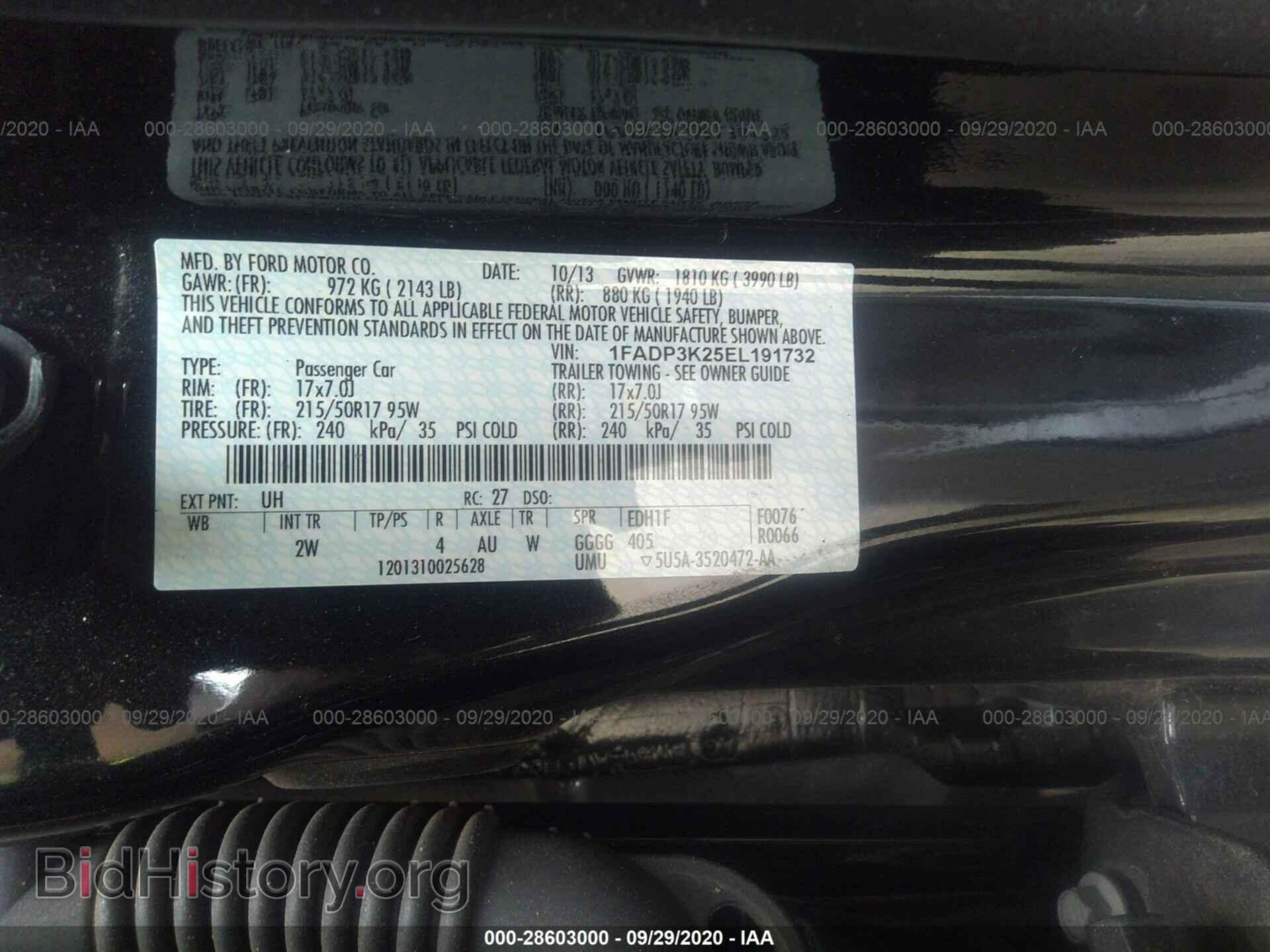 2014 FORD FOCUS - VIN: 1FADP3K25EL191732 - Photo 9