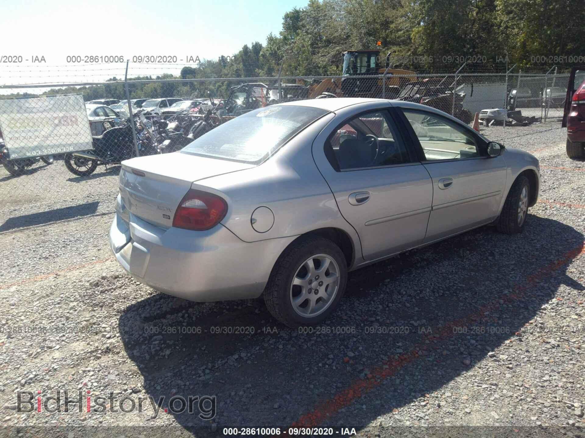 2005 DODGE NEON - VIN: 1B3ES56C55D166952 - Фото 4