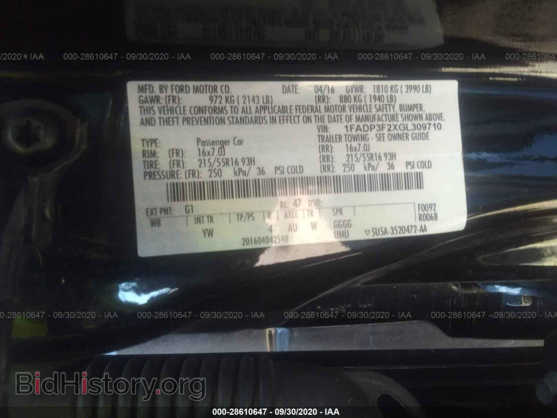 2016 FORD FOCUS - VIN: 1FADP3F2XGL309710 - Photo 9