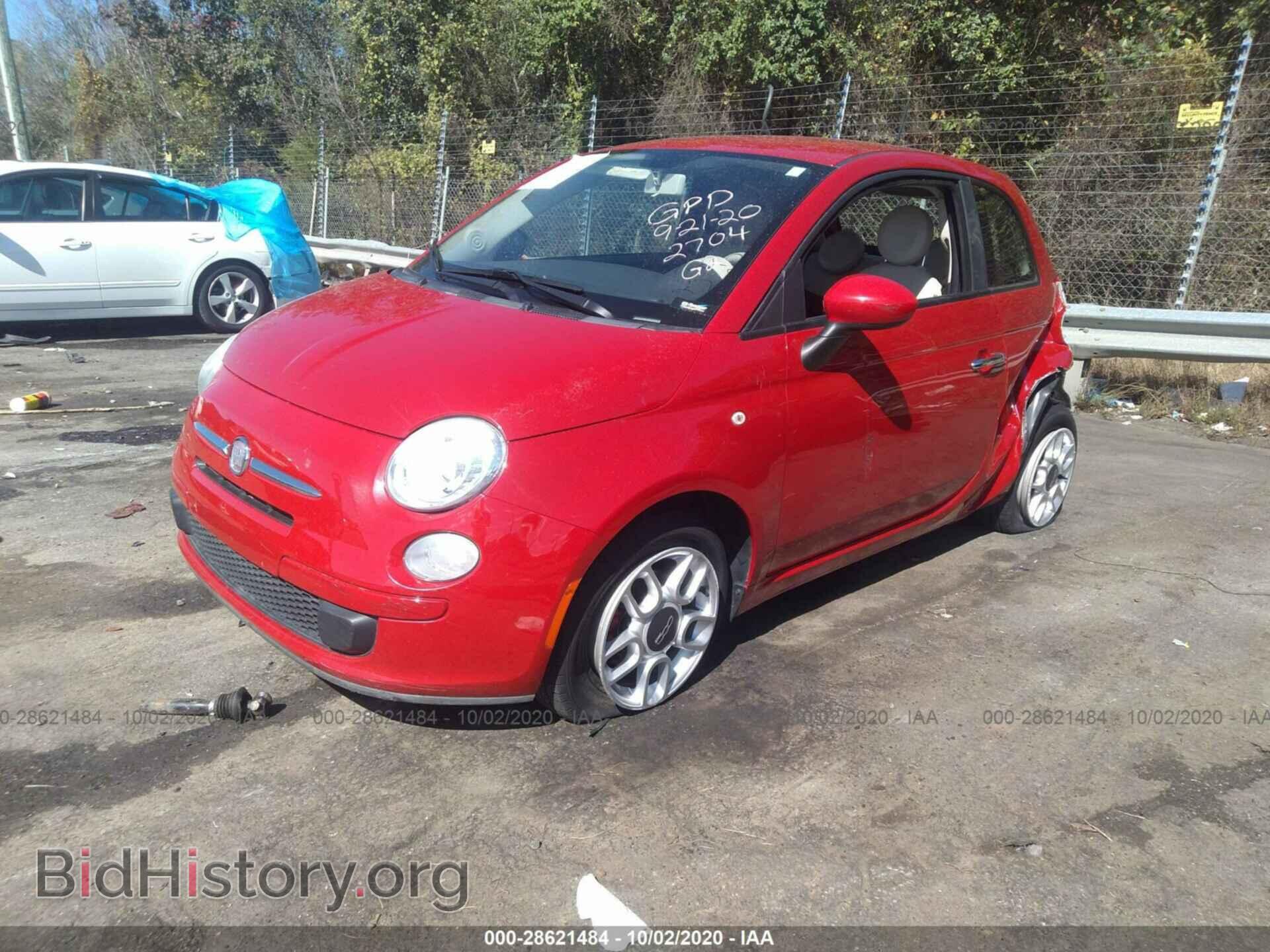 2012 FIAT 500 - VIN: 3C3CFFAR3CT112704 - Фото 2