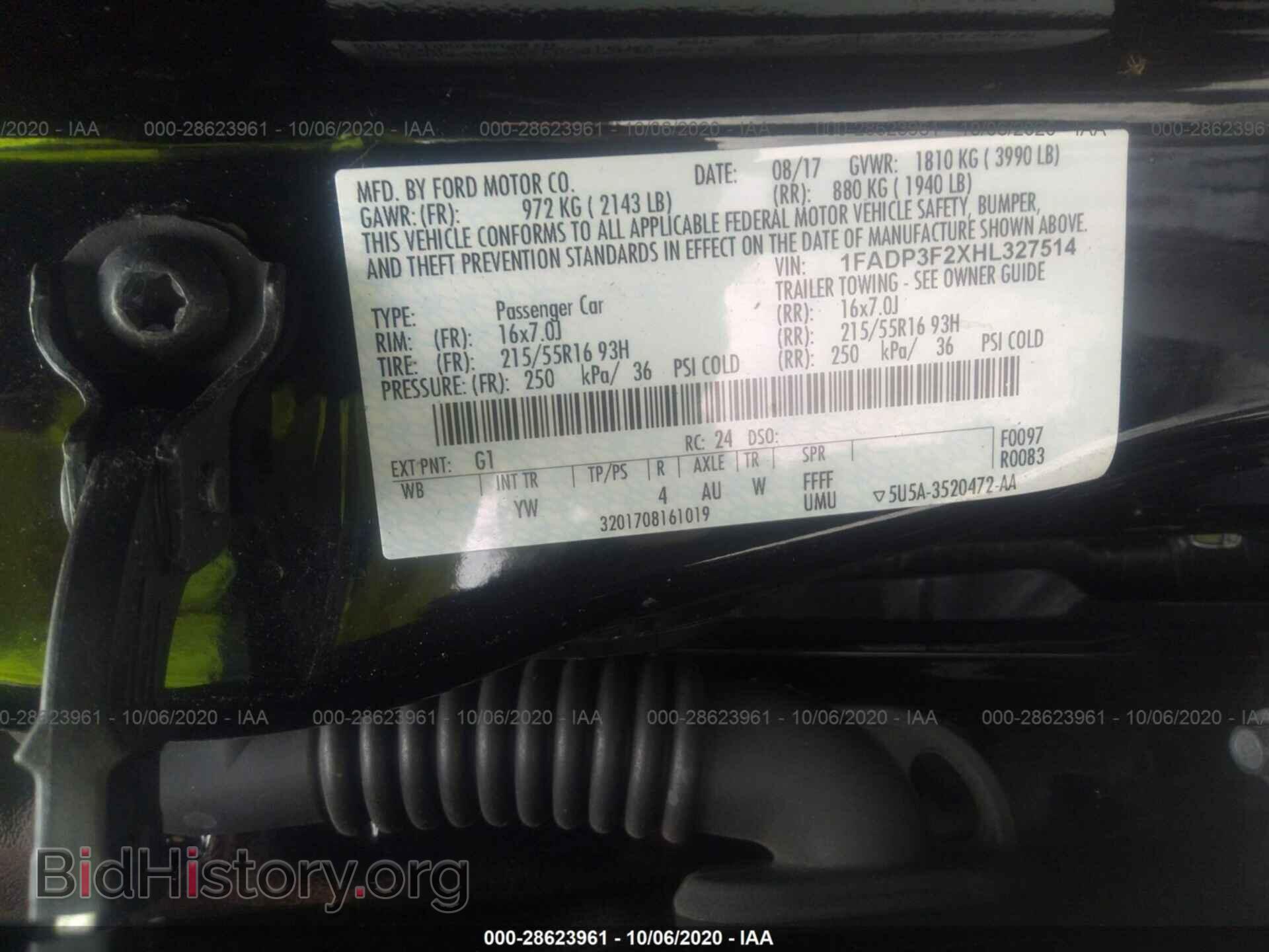 2017 FORD FOCUS - VIN: 1FADP3F2XHL327514 - Фото 9