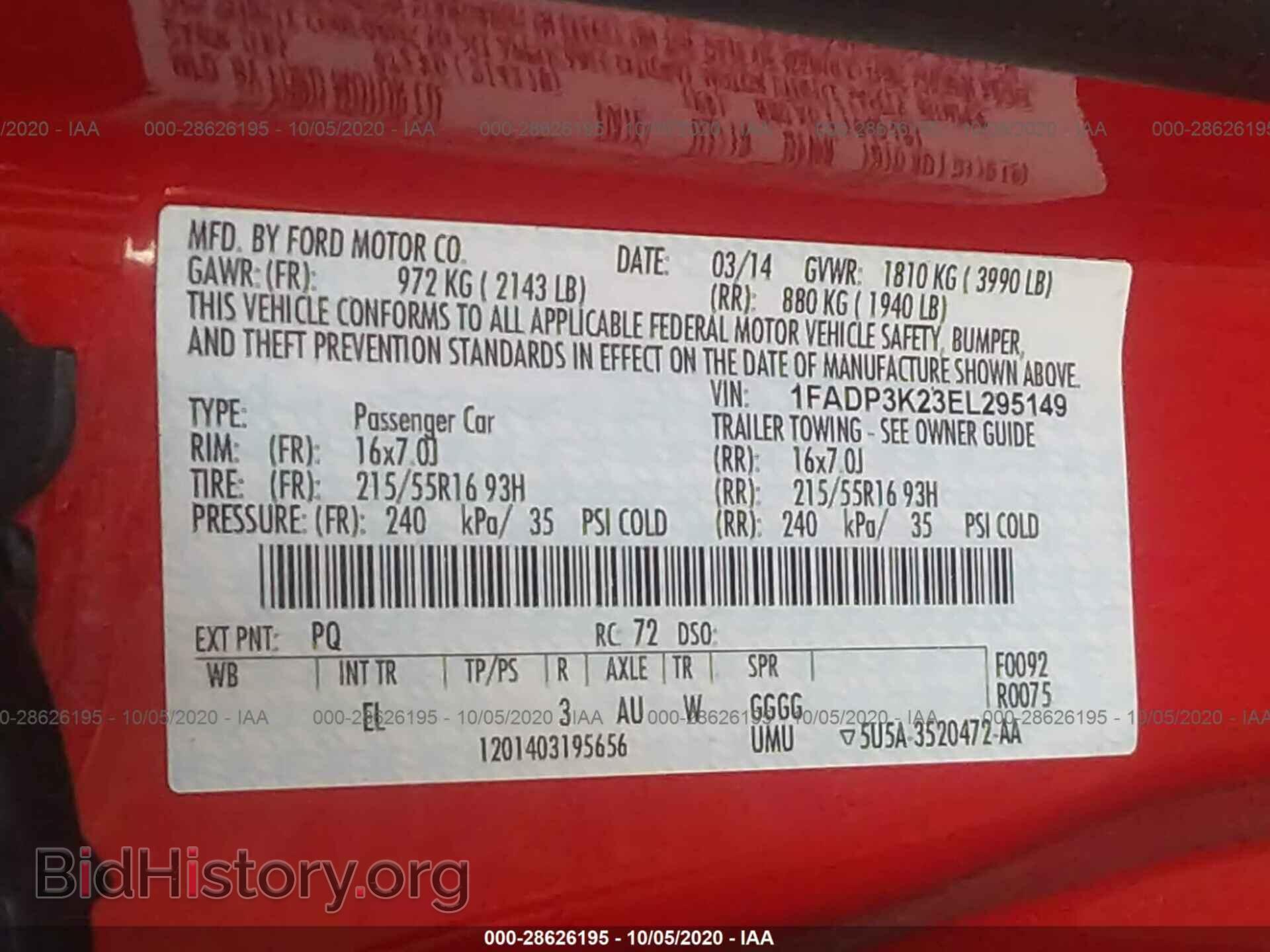 2014 FORD FOCUS - VIN: 1FADP3K23EL295149 - Photo 9