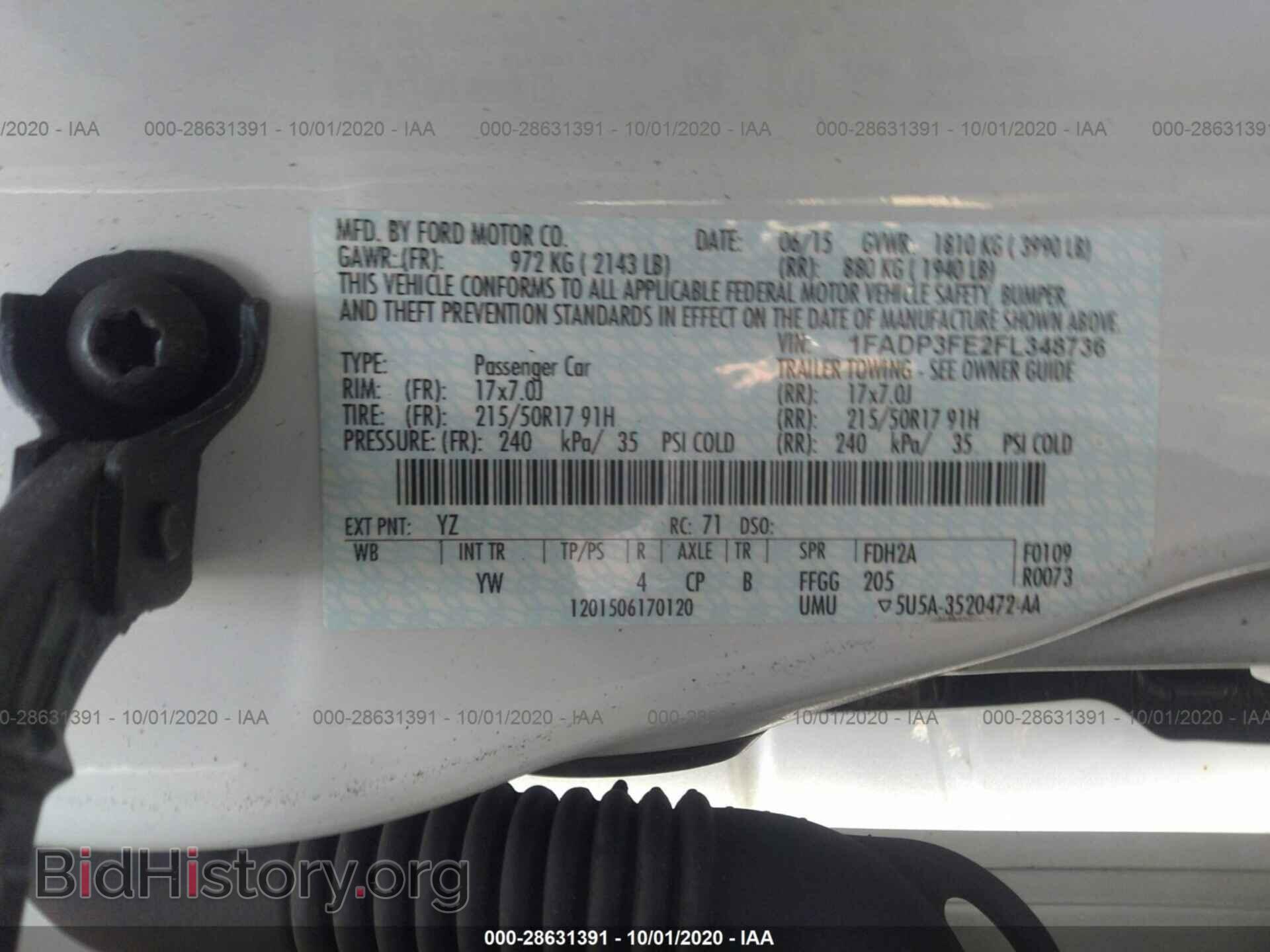 2015 FORD FOCUS - VIN: 1FADP3FE2FL348736 - Фото 9