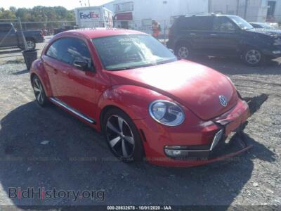2012 Volkswagen BEETLE 2.0T TURBO W/SOUND, red — VIN 3VWVA7AT2CM626877, IAAI