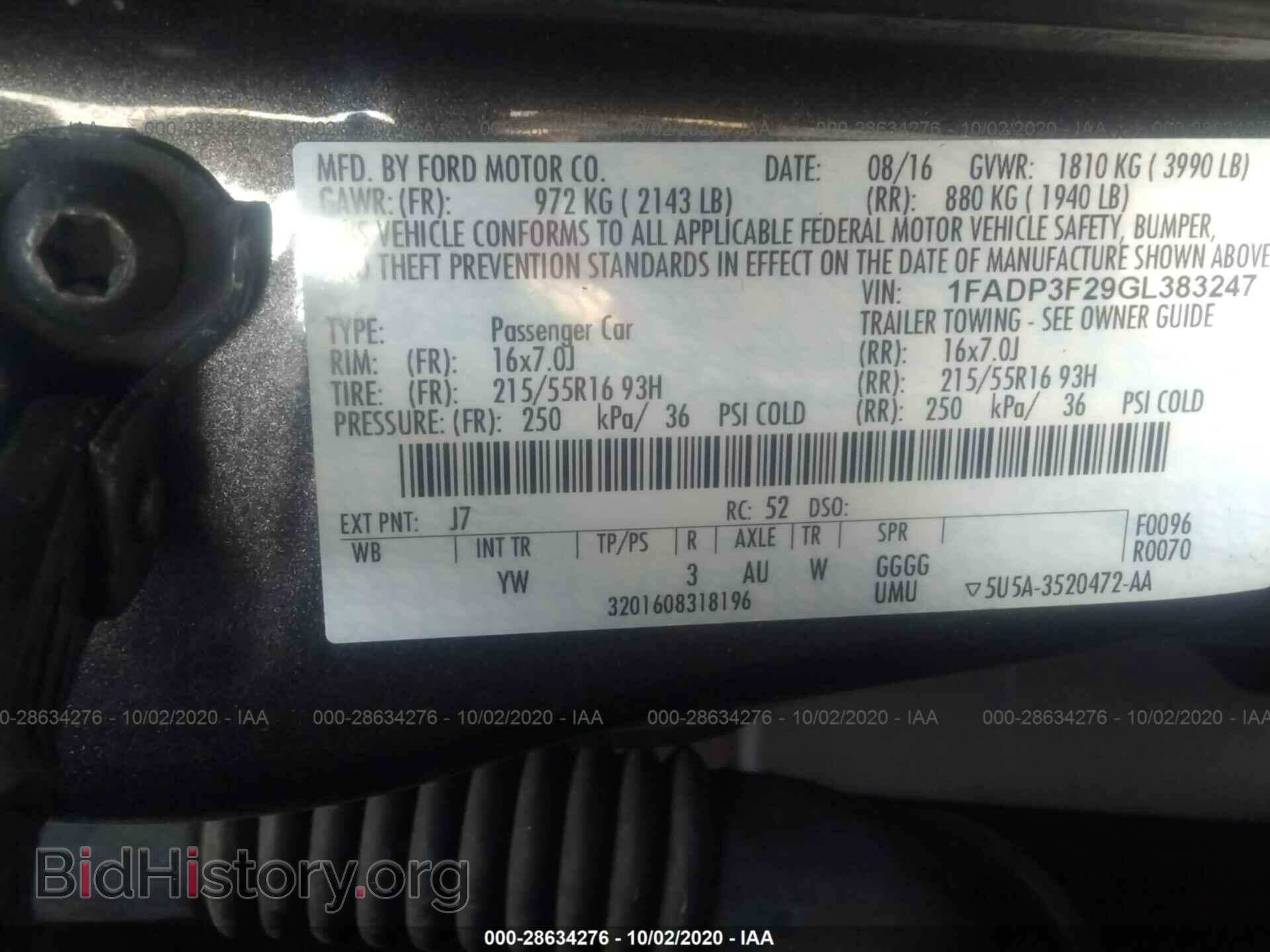 2016 FORD FOCUS - VIN: 1FADP3F29GL383247 - Photo 9