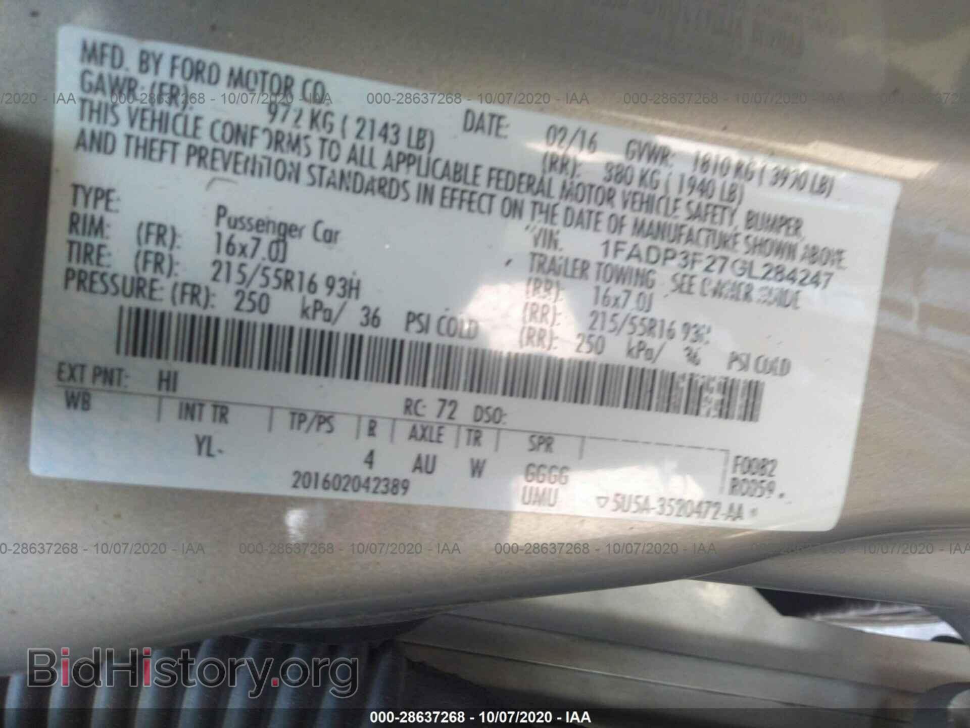 2016 FORD FOCUS - VIN: 1FADP3F27GL284247 - Photo 9