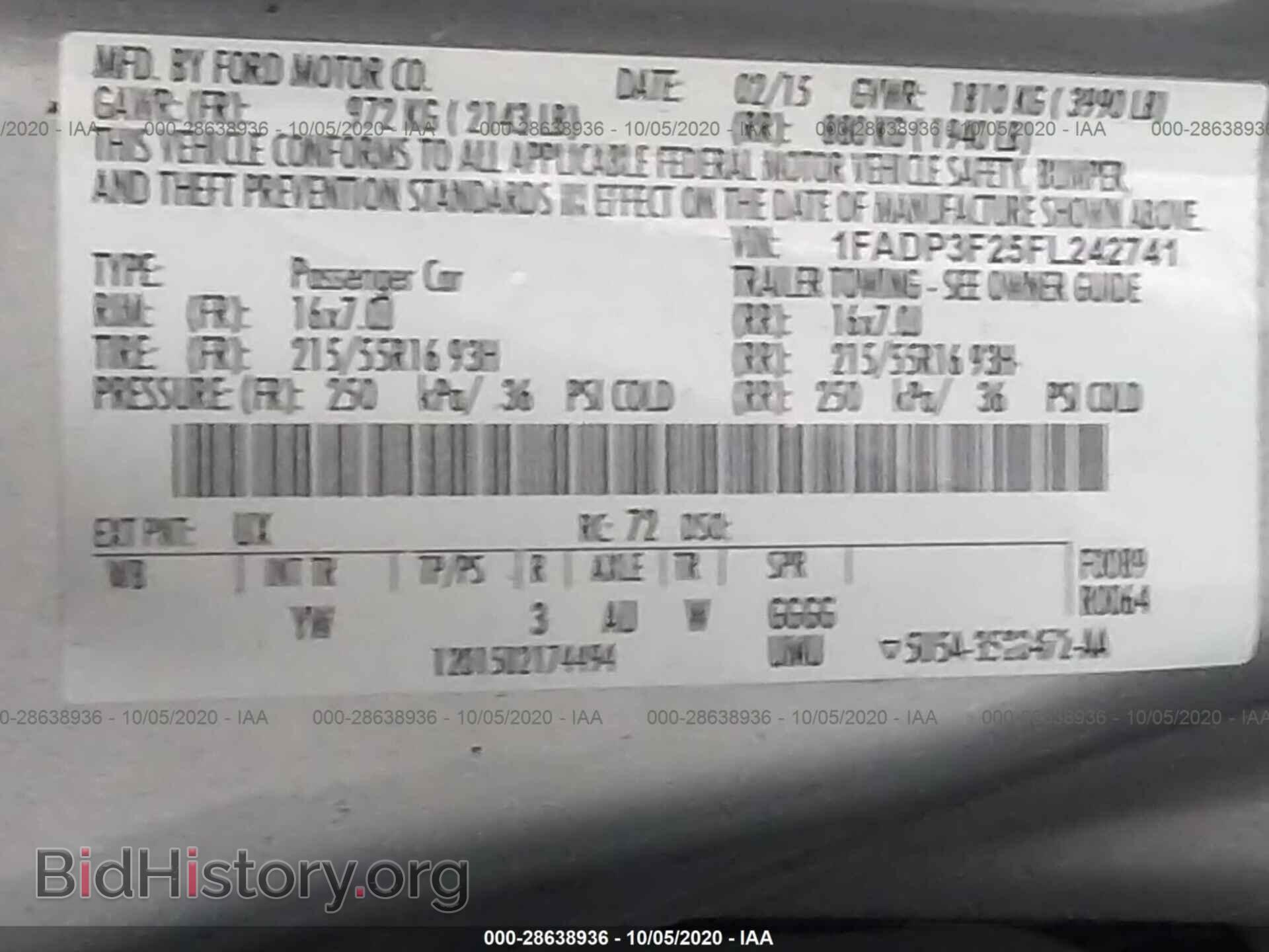 2015 FORD FOCUS - VIN: 1FADP3F25FL242741 - Фото 9
