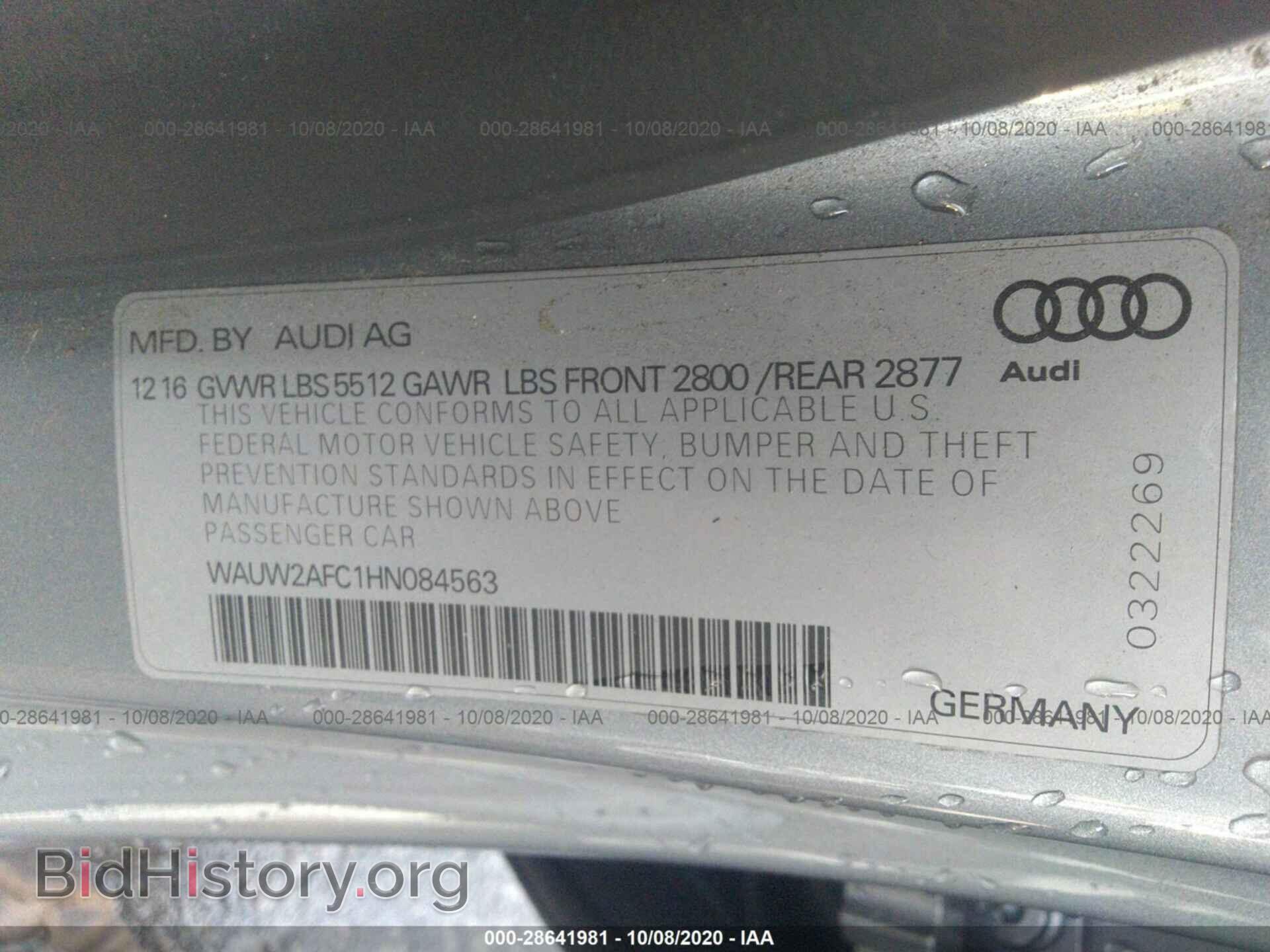 2017 AUDI A7 - VIN: WAUW2AFC1HN084563 - Photo 9