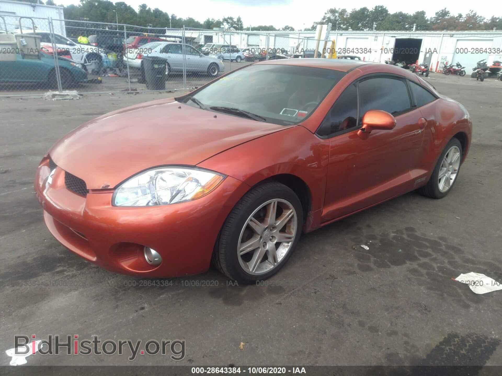 2006 MITSUBISHI ECLIPSE - VIN: 4A3AK34T96E042387 - Фото 2