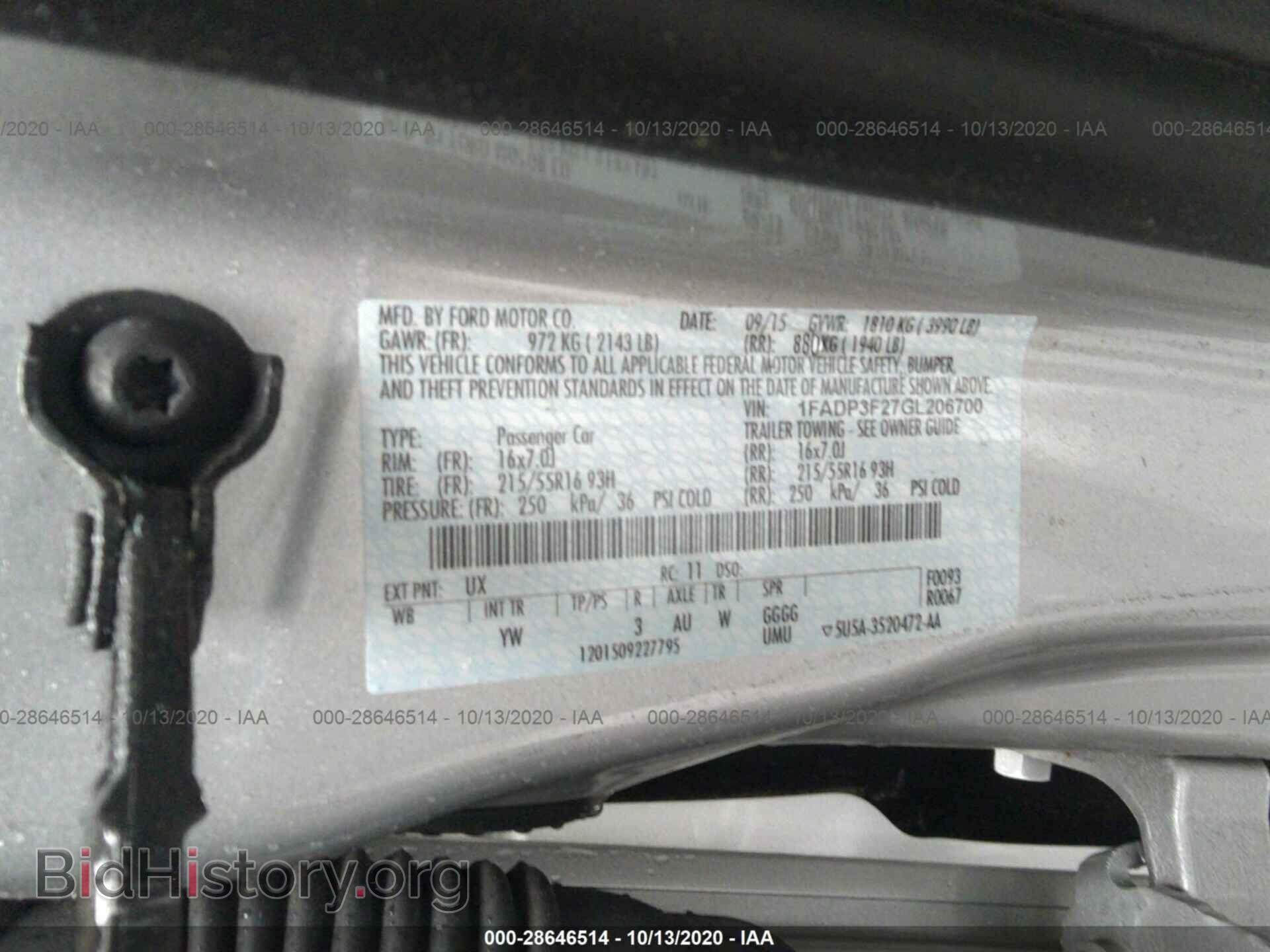 2016 FORD FOCUS - VIN: 1FADP3F27GL206700 - Photo 9