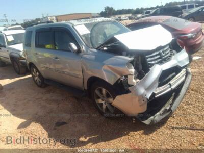 2014 Honda PILOT Touring, серебристый — VIN 5FNYF4H92EB014678, IAAI
