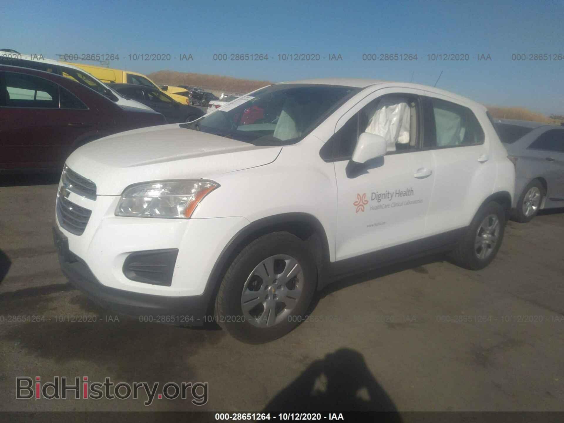 2016 CHEVROLET TRAX - VIN: 3GNCJKSB6GL265384 - Photo 2