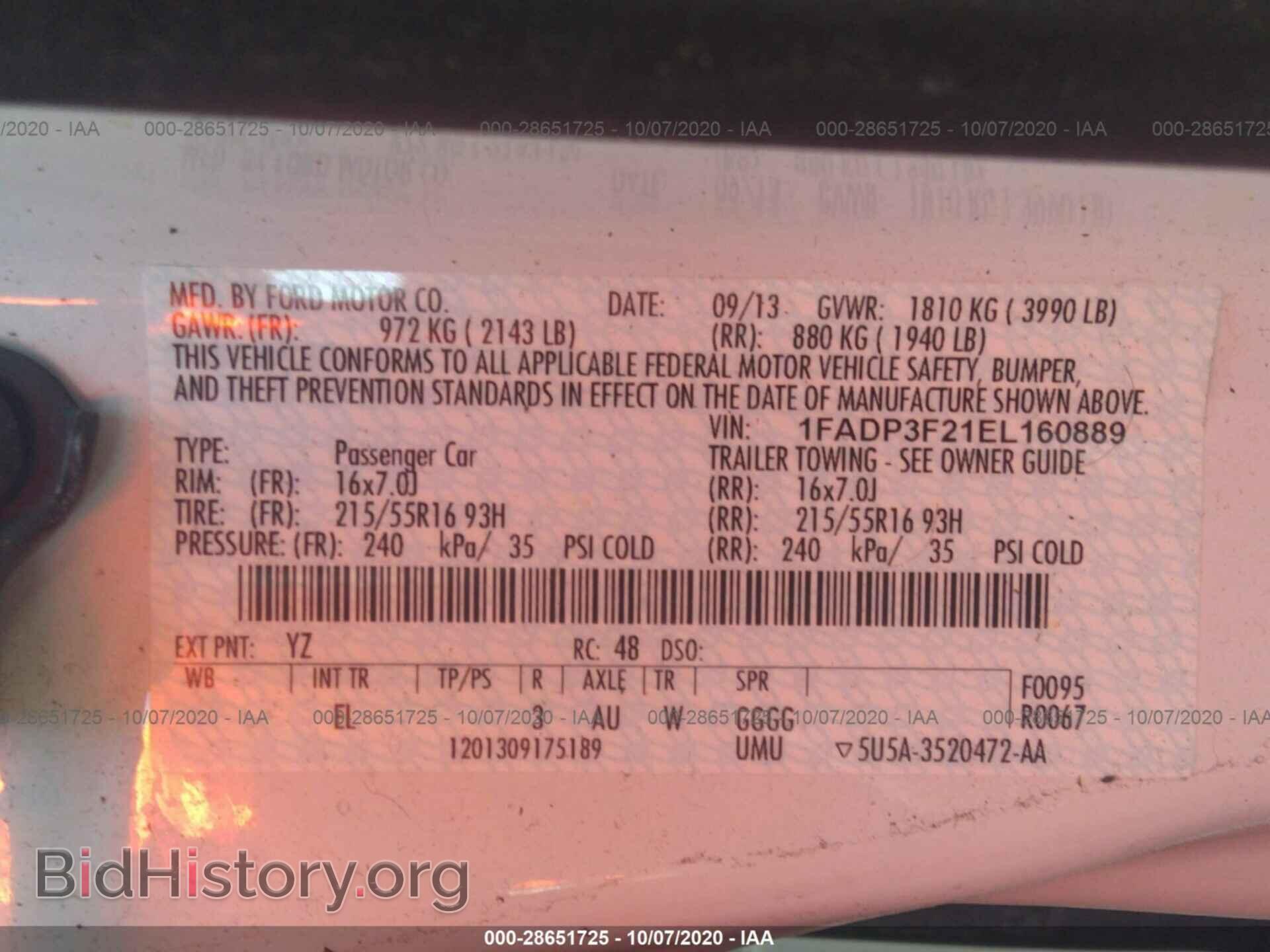 2014 FORD FOCUS - VIN: 1FADP3F21EL160889 - Photo 9