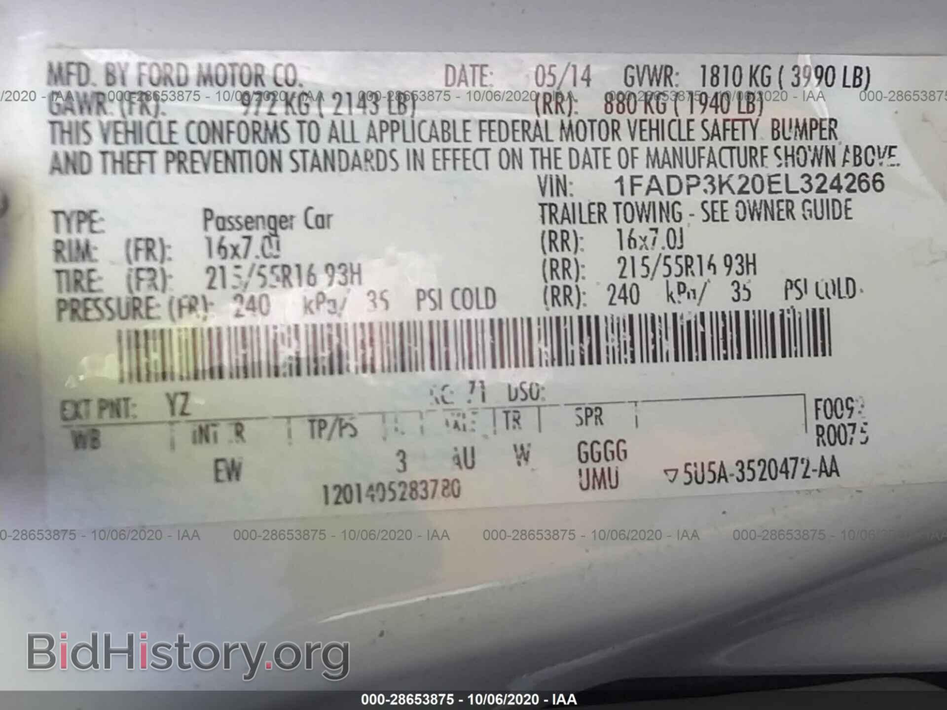 2014 FORD FOCUS - VIN: 1FADP3K20EL324266 - Photo 9