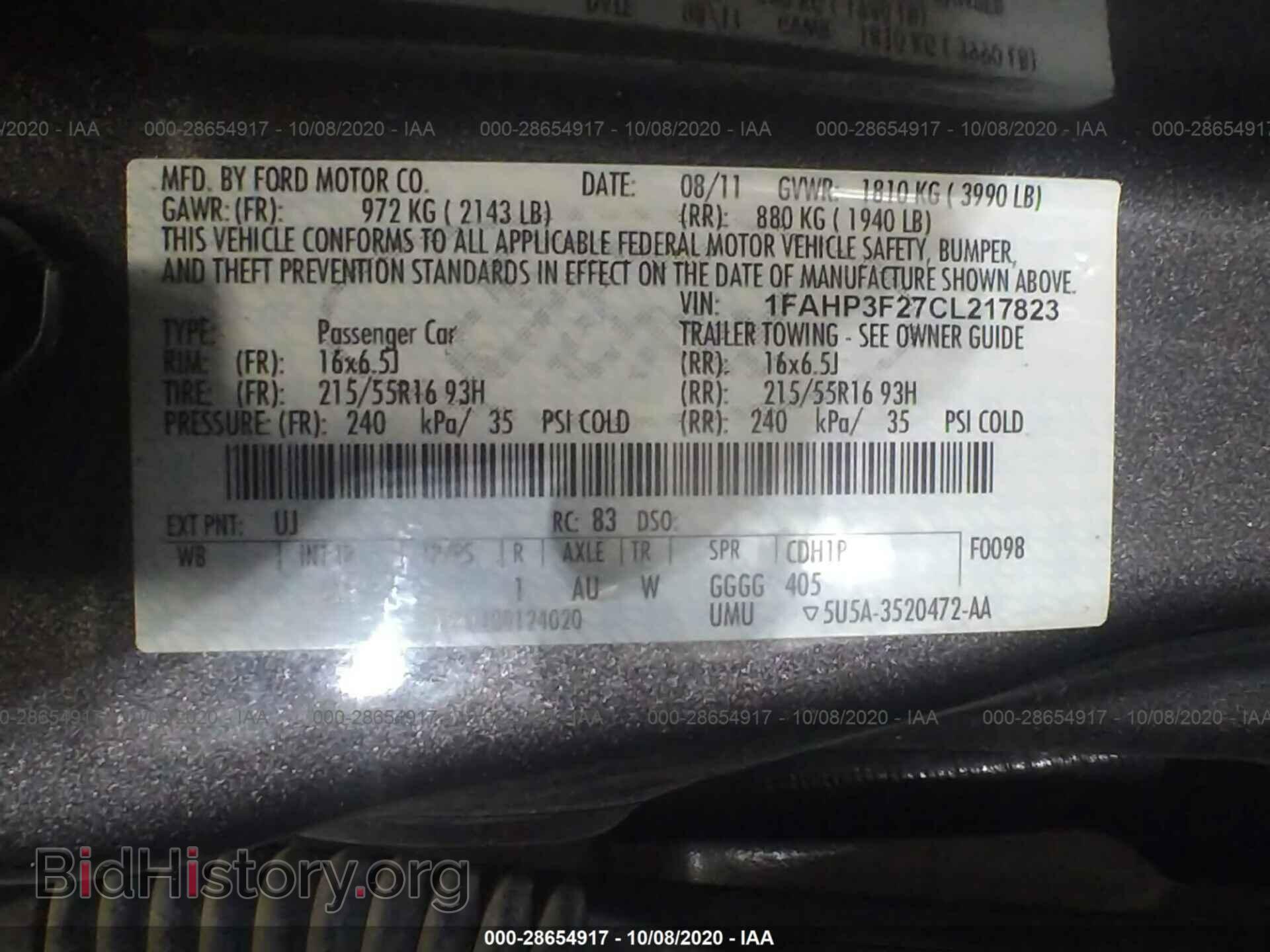 2012 FORD FOCUS - VIN: 1FAHP3F27CL217823 - Photo 9