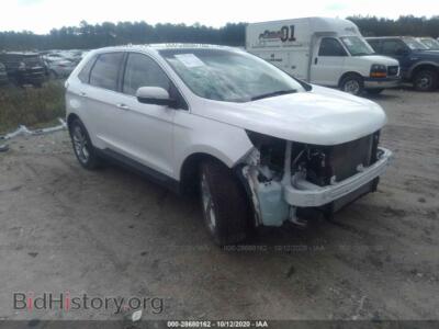 2016 Ford EDGE Titanium, white — VIN 2FMPK3K93GBB72176, IAAI