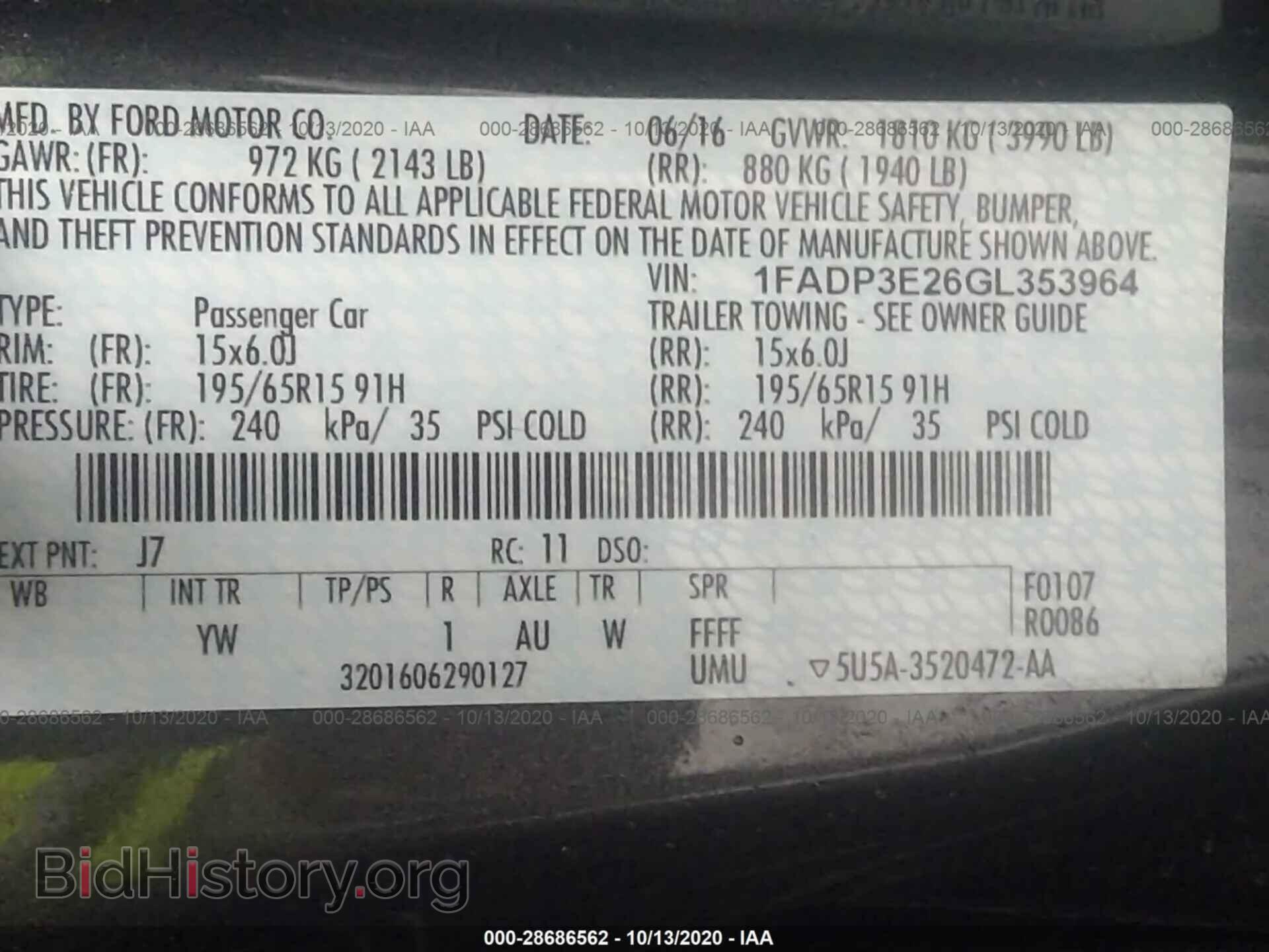2016 FORD FOCUS - VIN: 1FADP3E26GL353964 - Photo 9