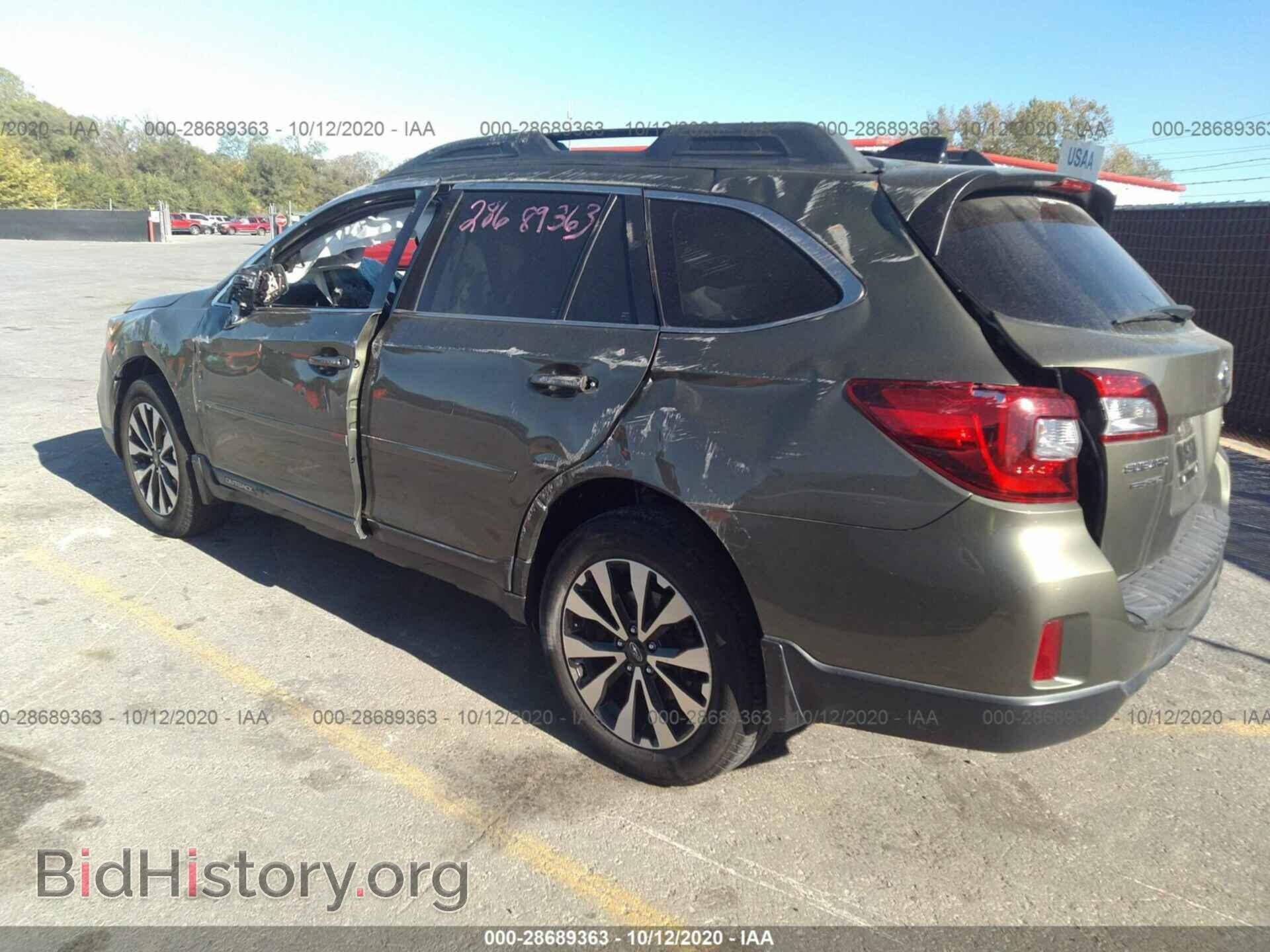 2016 SUBARU OUTBACK - VIN: 4S4BSBNC2G3255836 - Фото 3
