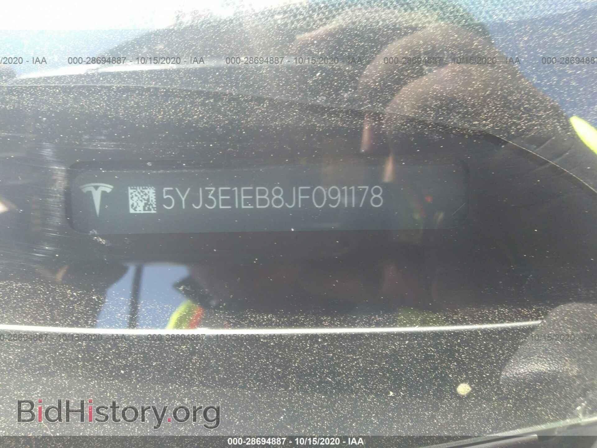 2018 TESLA MODEL 3 - VIN: 5YJ3E1EB8JF091178 - Photo 9