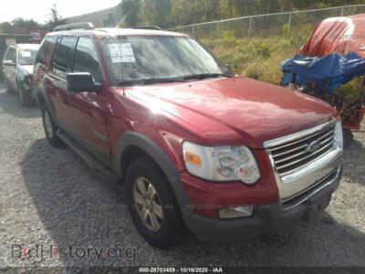 2006 Ford EXPLORER XLT, темно-бордовый — VIN 1FMEU73EX6UA71830, IAAI