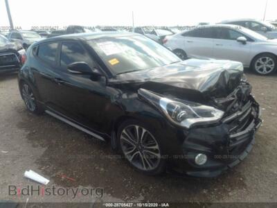 2016 Hyundai VELOSTER Turbo, черный — VIN KMHTC6AE6GU254621, IAAI