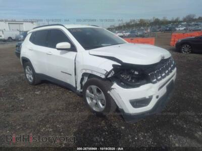 2020 Jeep COMPASS Latitude, white — VIN 3C4NJCBB0LT102070, IAAI
