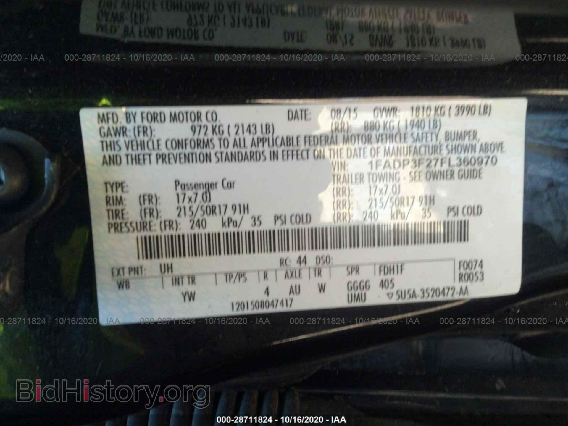 2015 FORD FOCUS - VIN: 1FADP3F27FL360970 - Photo 9