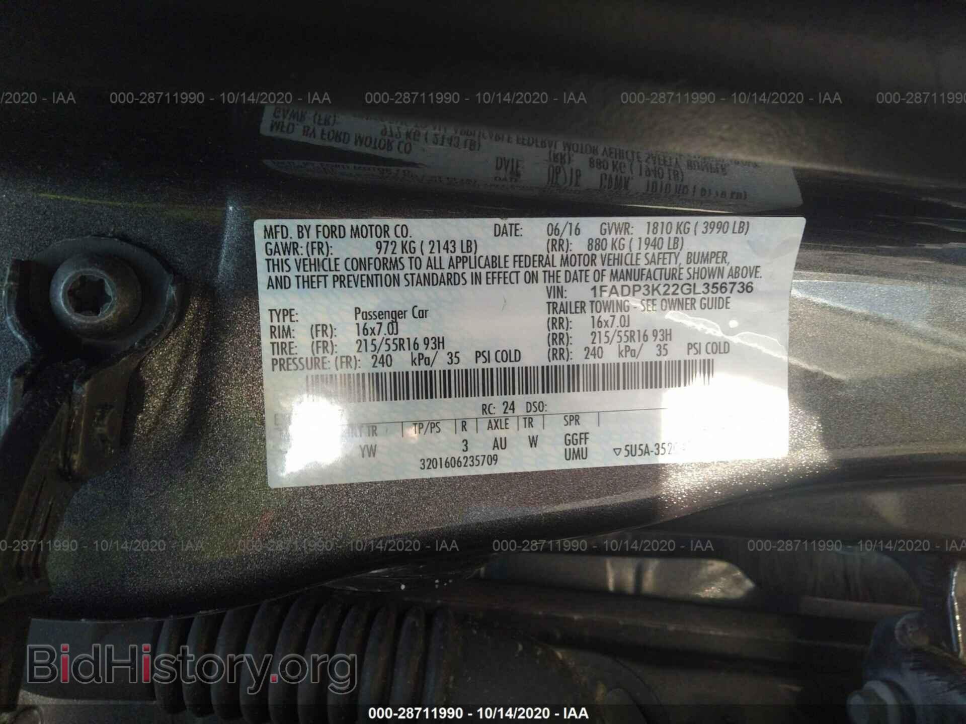 2016 FORD FOCUS - VIN: 1FADP3K22GL356736 - Photo 9