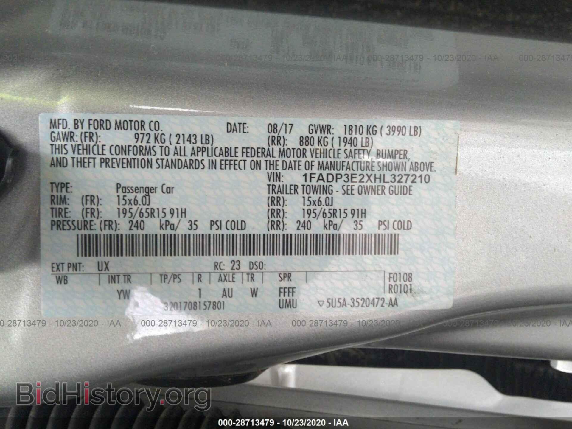 2017 FORD FOCUS - VIN: 1FADP3E2XHL327210 - Photo 9