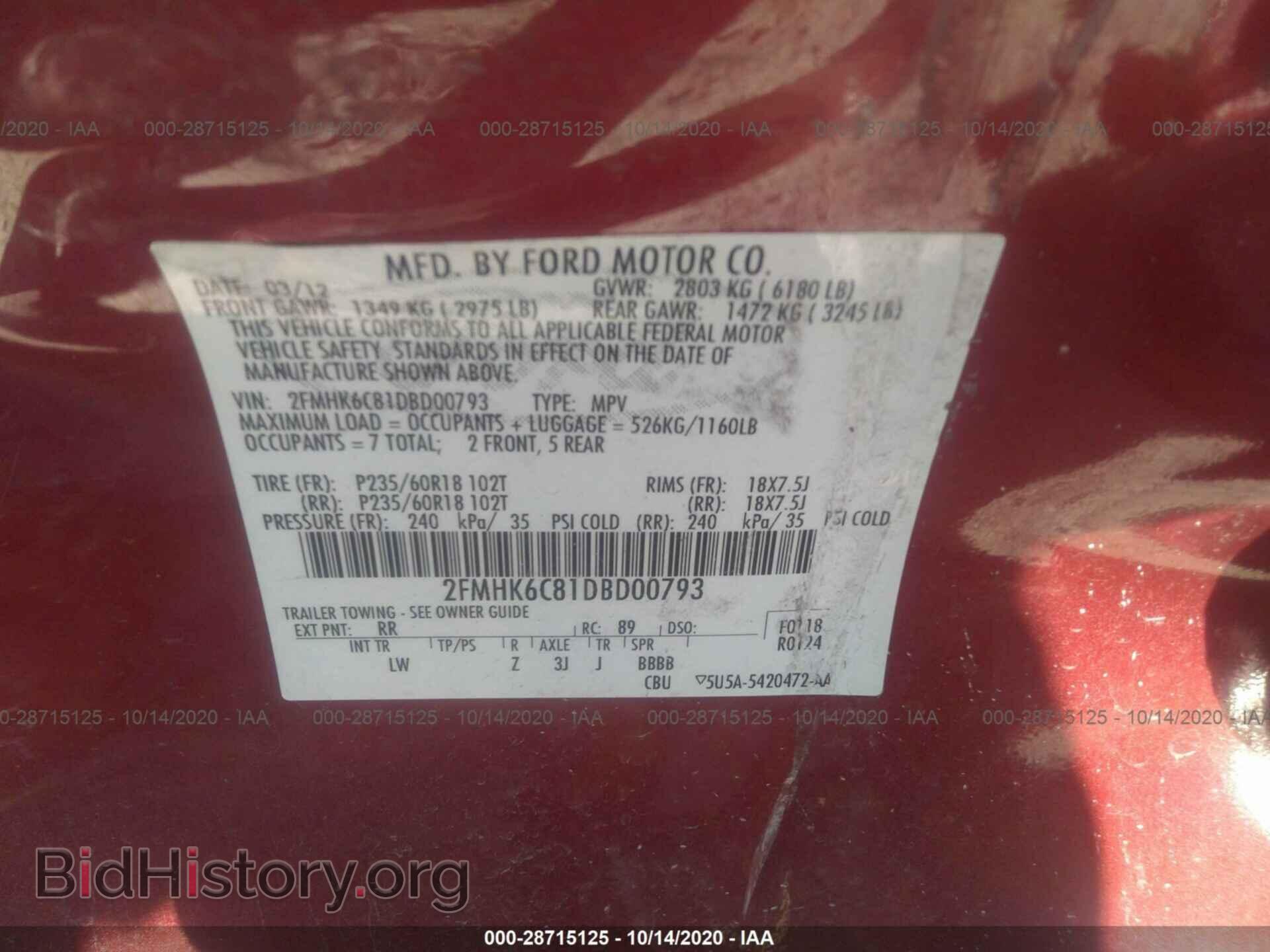 2013 FORD FLEX - VIN: 2FMHK6C81DBD00793 - Photo 9