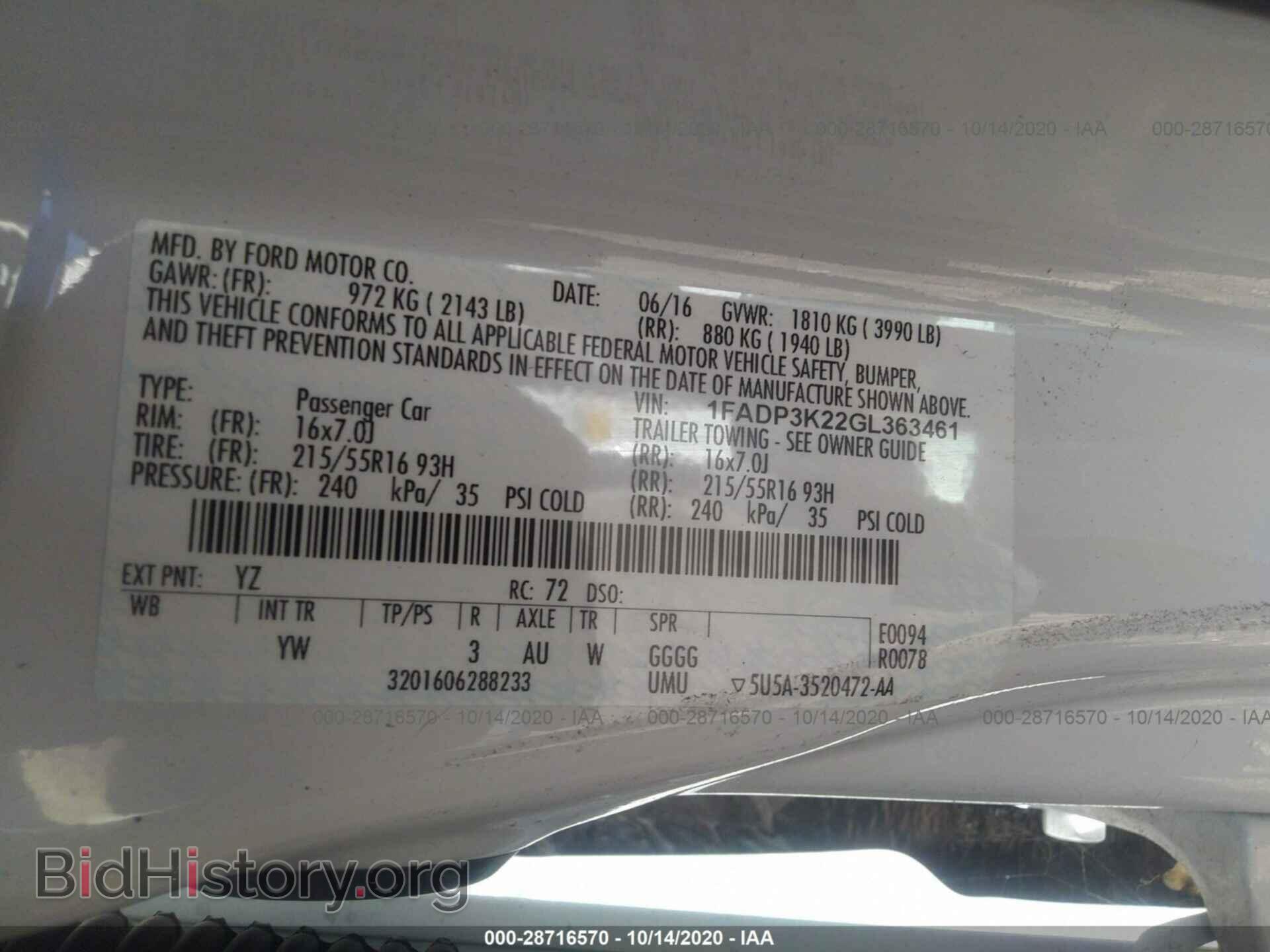 2016 FORD FOCUS - VIN: 1FADP3K22GL363461 - Photo 9