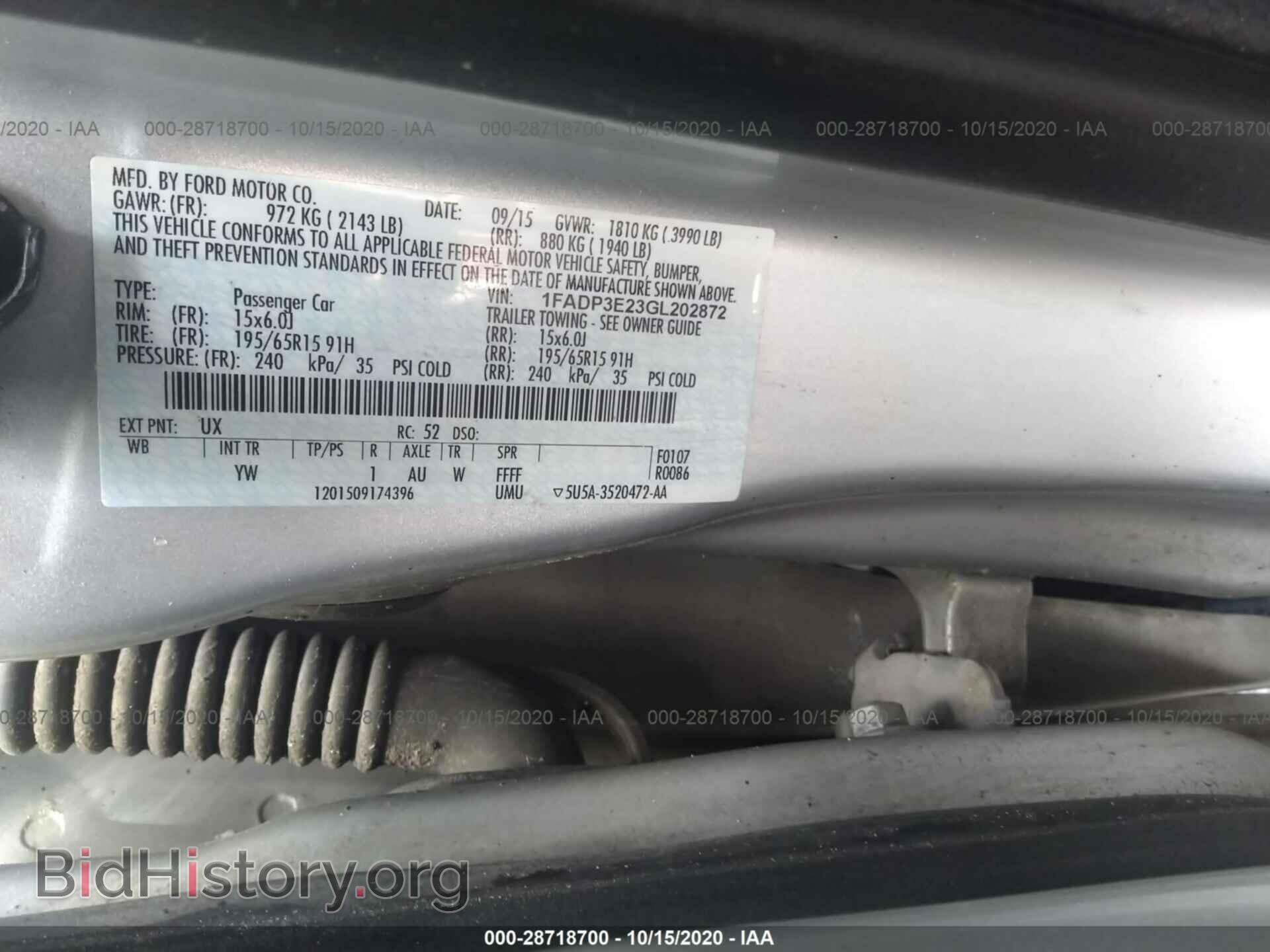 2016 FORD FOCUS - VIN: 1FADP3E23GL202872 - Photo 9