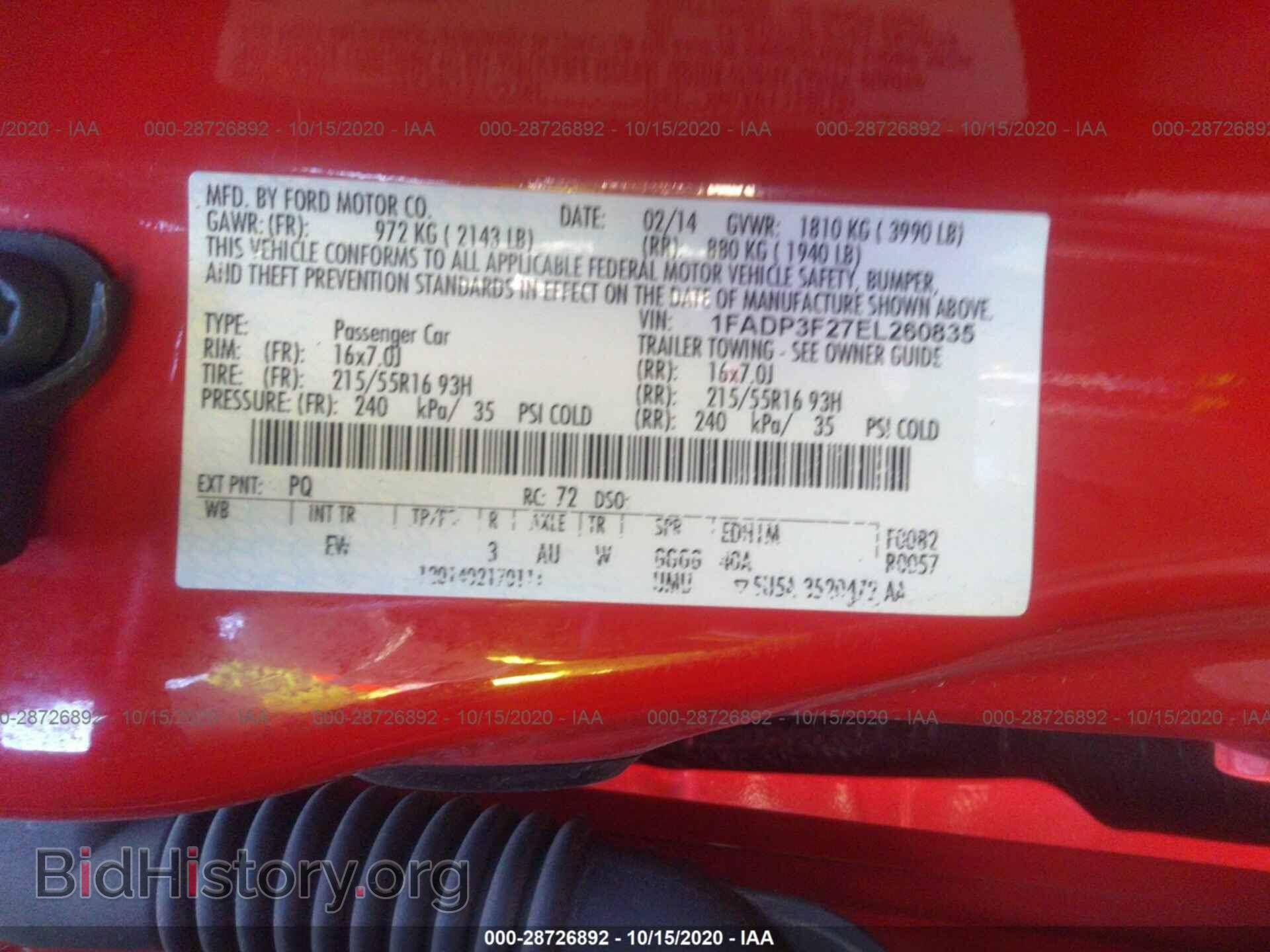2014 FORD FOCUS - VIN: 1FADP3F27EL260835 - Photo 9