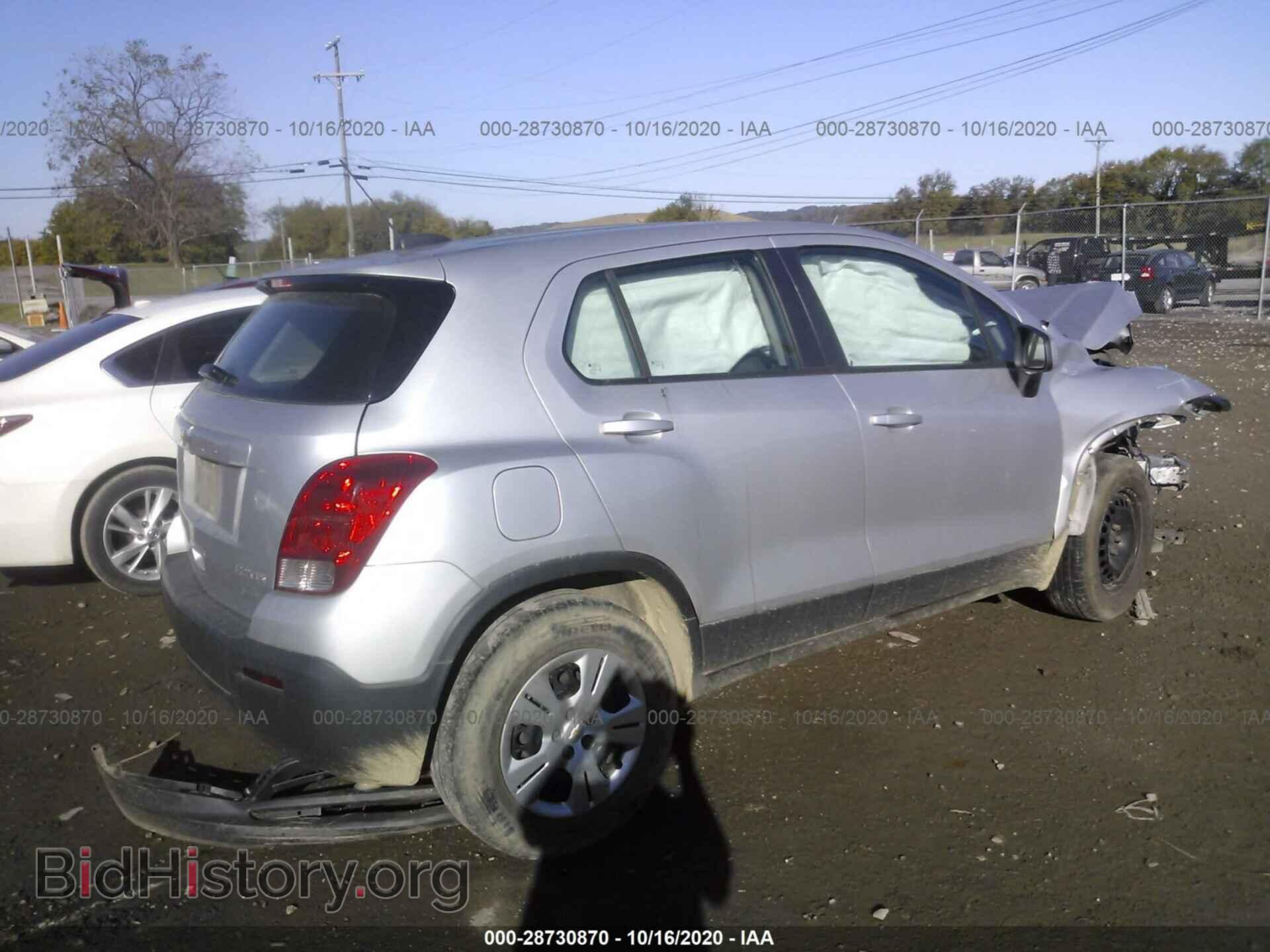 2016 CHEVROLET TRAX - VIN: 3GNCJKSB0GL258222 - Фото 4