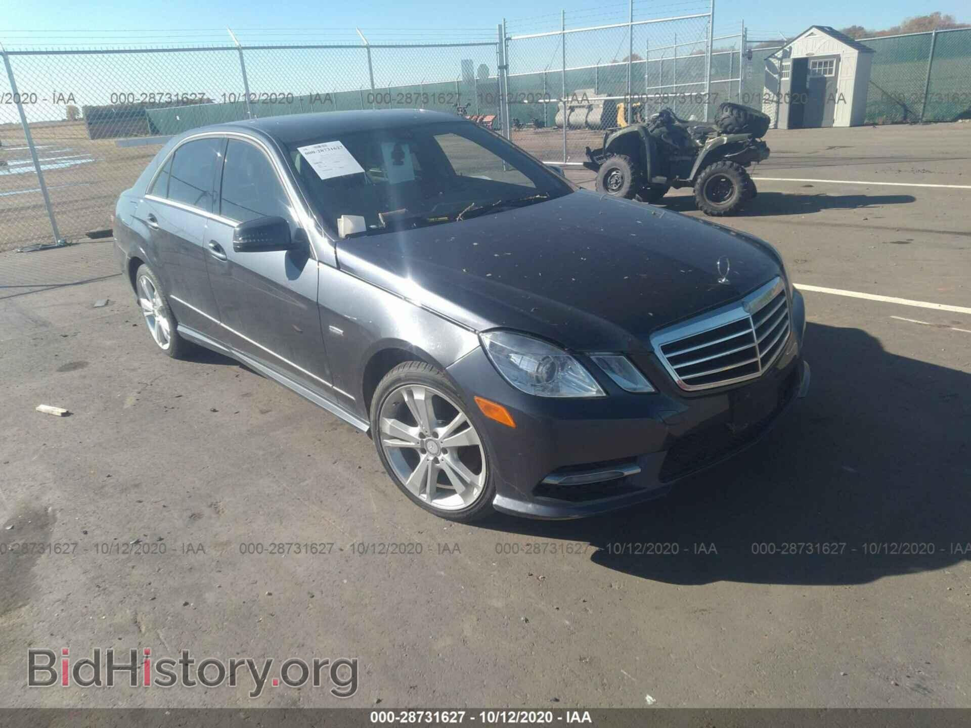 Photo WDDHF8JB7CA580222 - MERCEDES-BENZ E-CLASS 2012