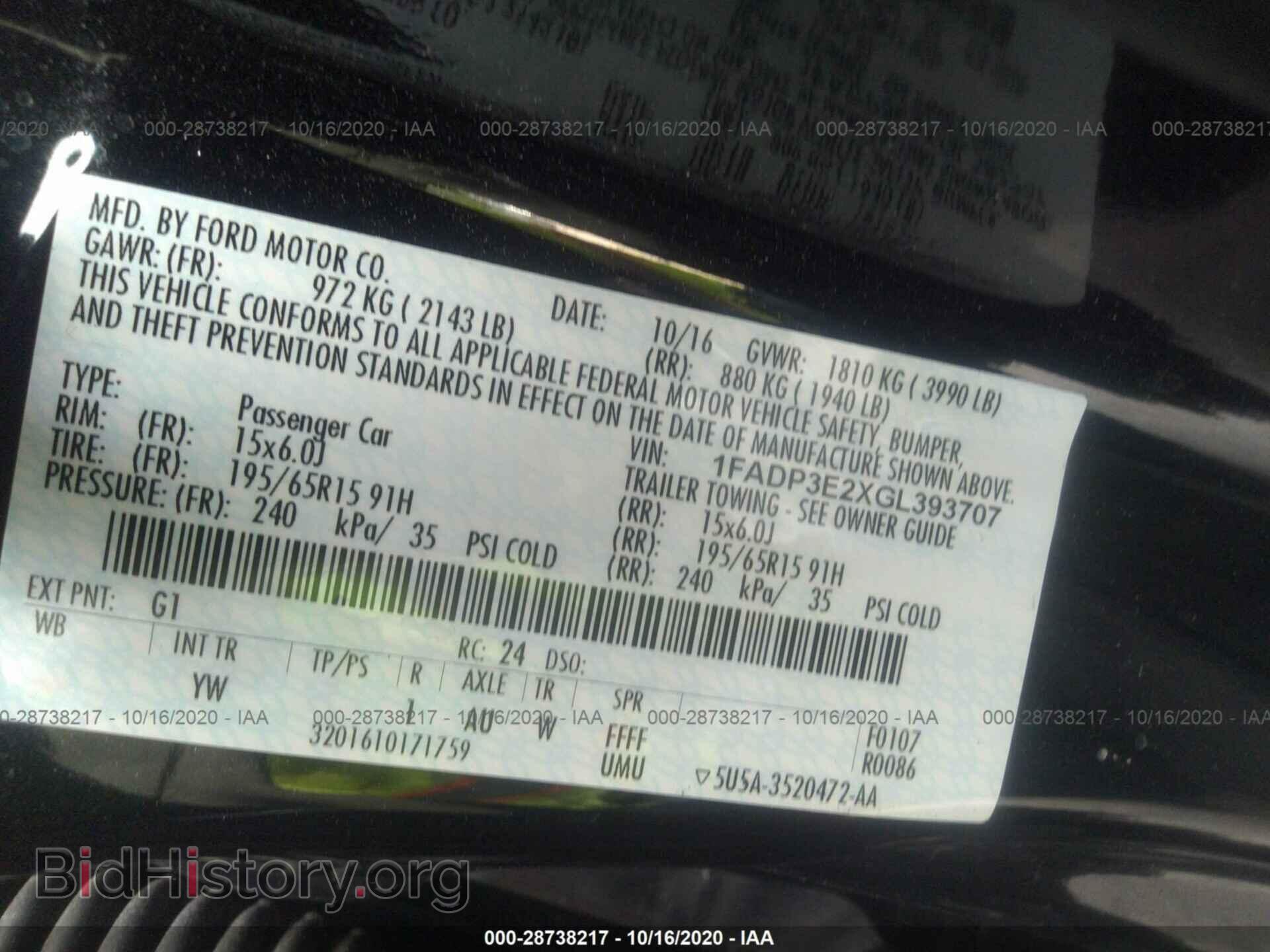 2016 FORD FOCUS - VIN: 1FADP3E2XGL393707 - Photo 9