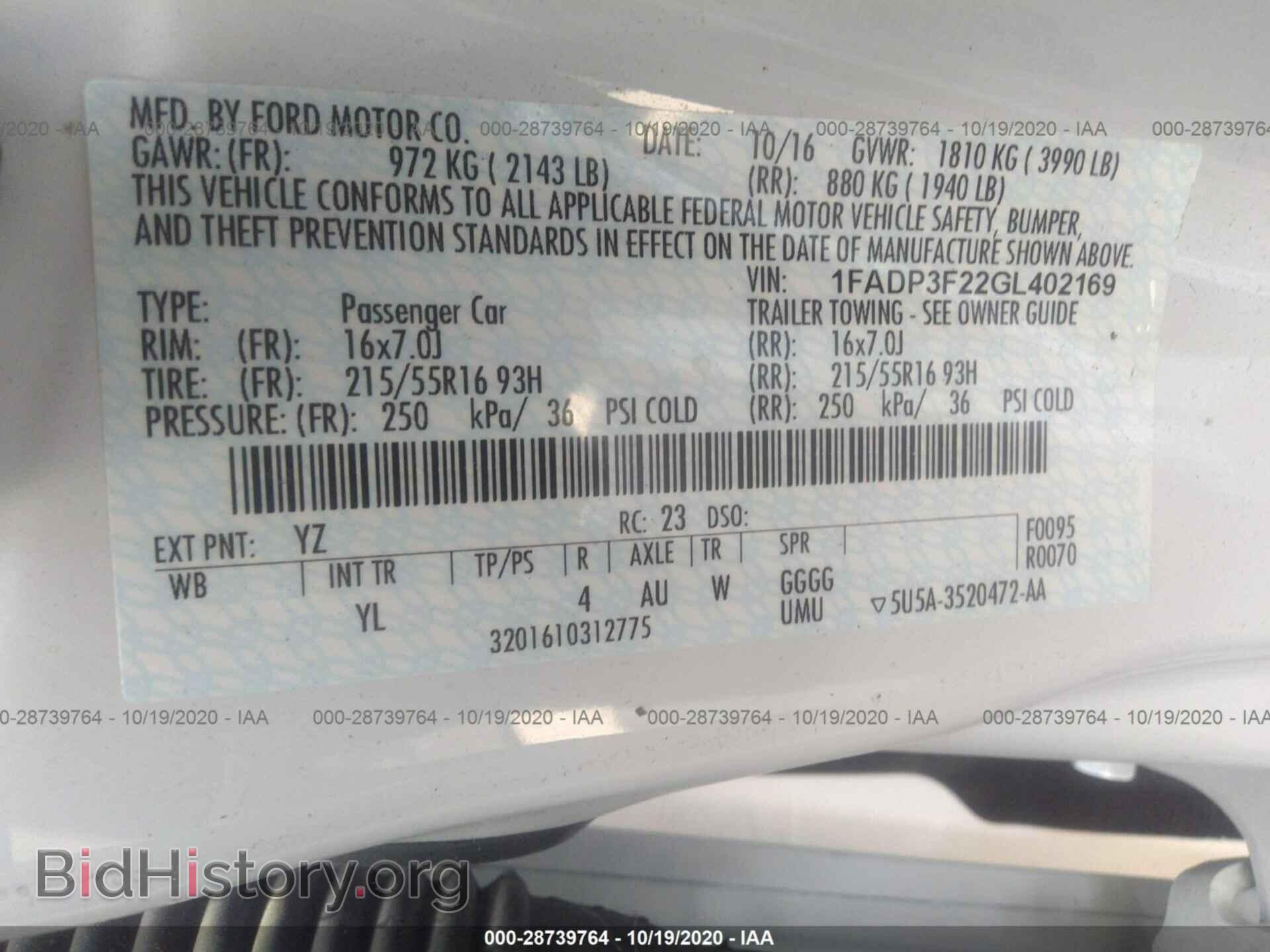 2016 FORD FOCUS - VIN: 1FADP3F22GL402169 - Photo 9