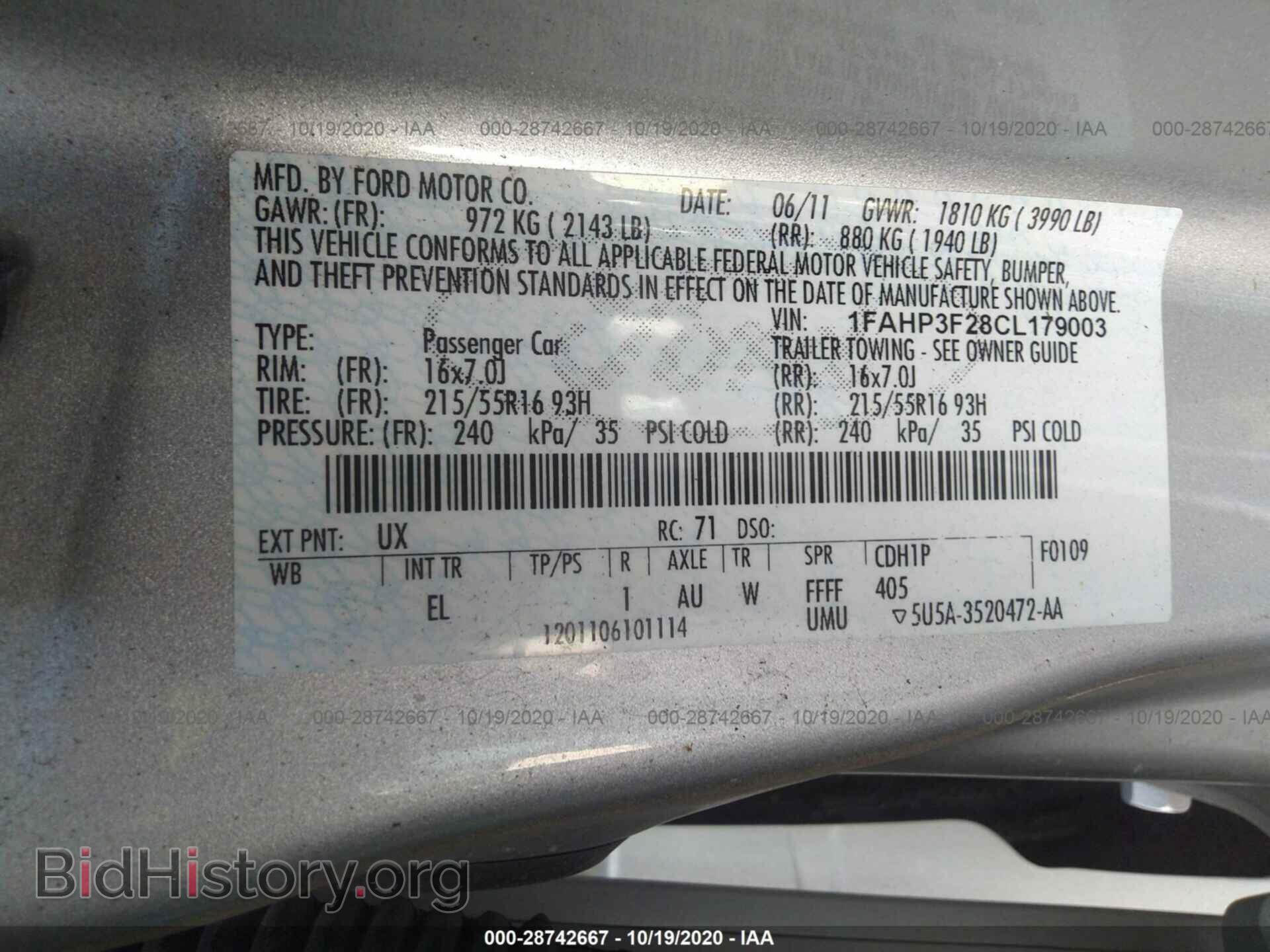 2012 FORD FOCUS - VIN: 1FAHP3F28CL179003 - Photo 9
