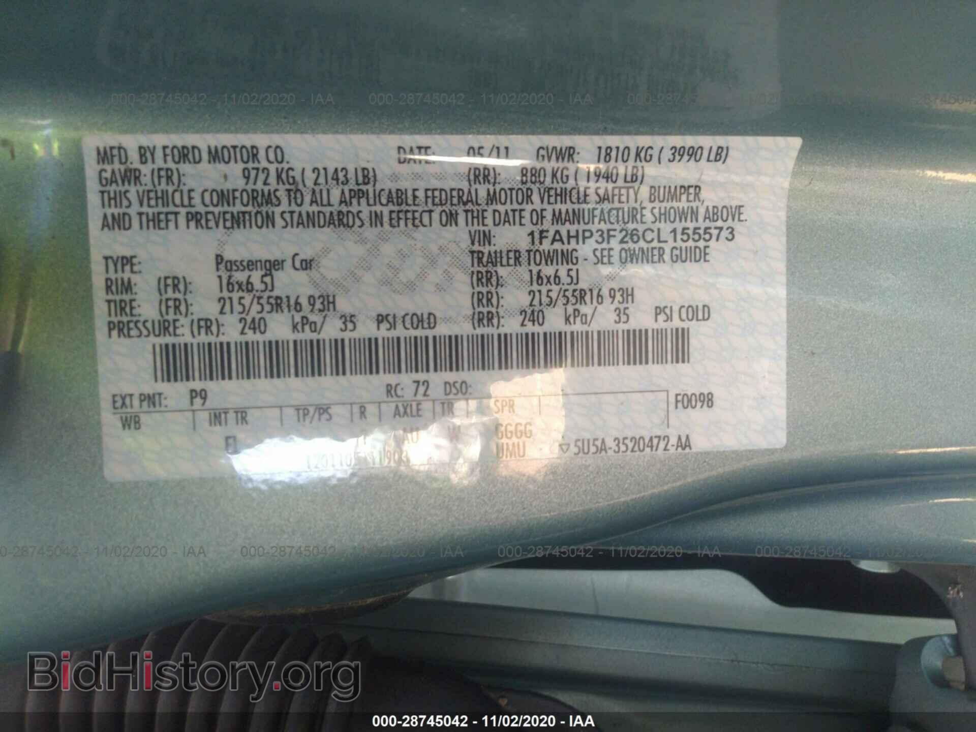 2012 FORD FOCUS - VIN: 1FAHP3F26CL155573 - Photo 9