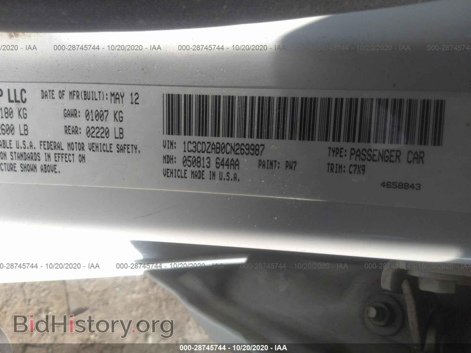 2012 DODGE AVENGER - VIN: 1C3CDZAB0CN269987 - Photo 9