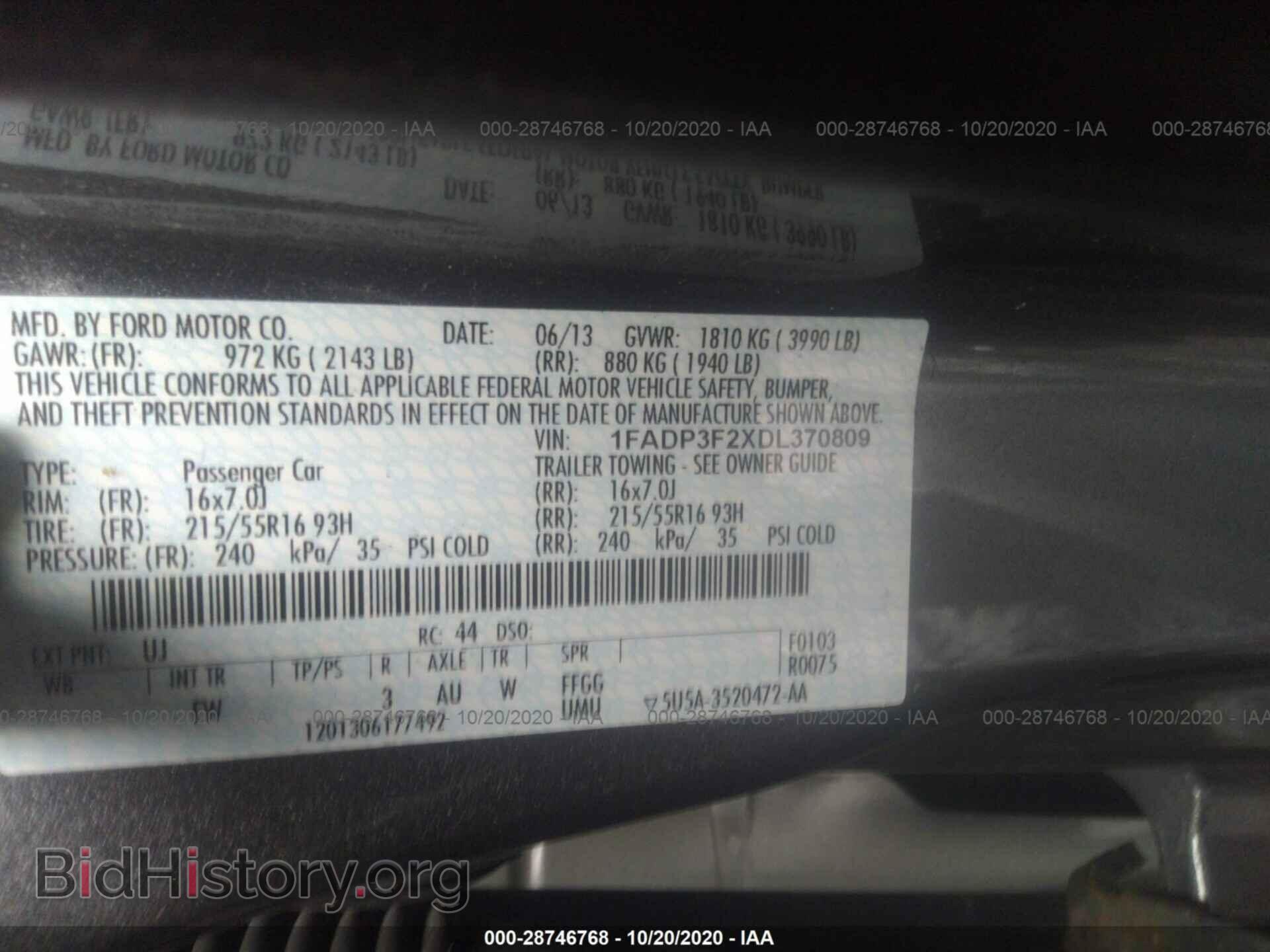 2013 FORD FOCUS - VIN: 1FADP3F2XDL370809 - Photo 9