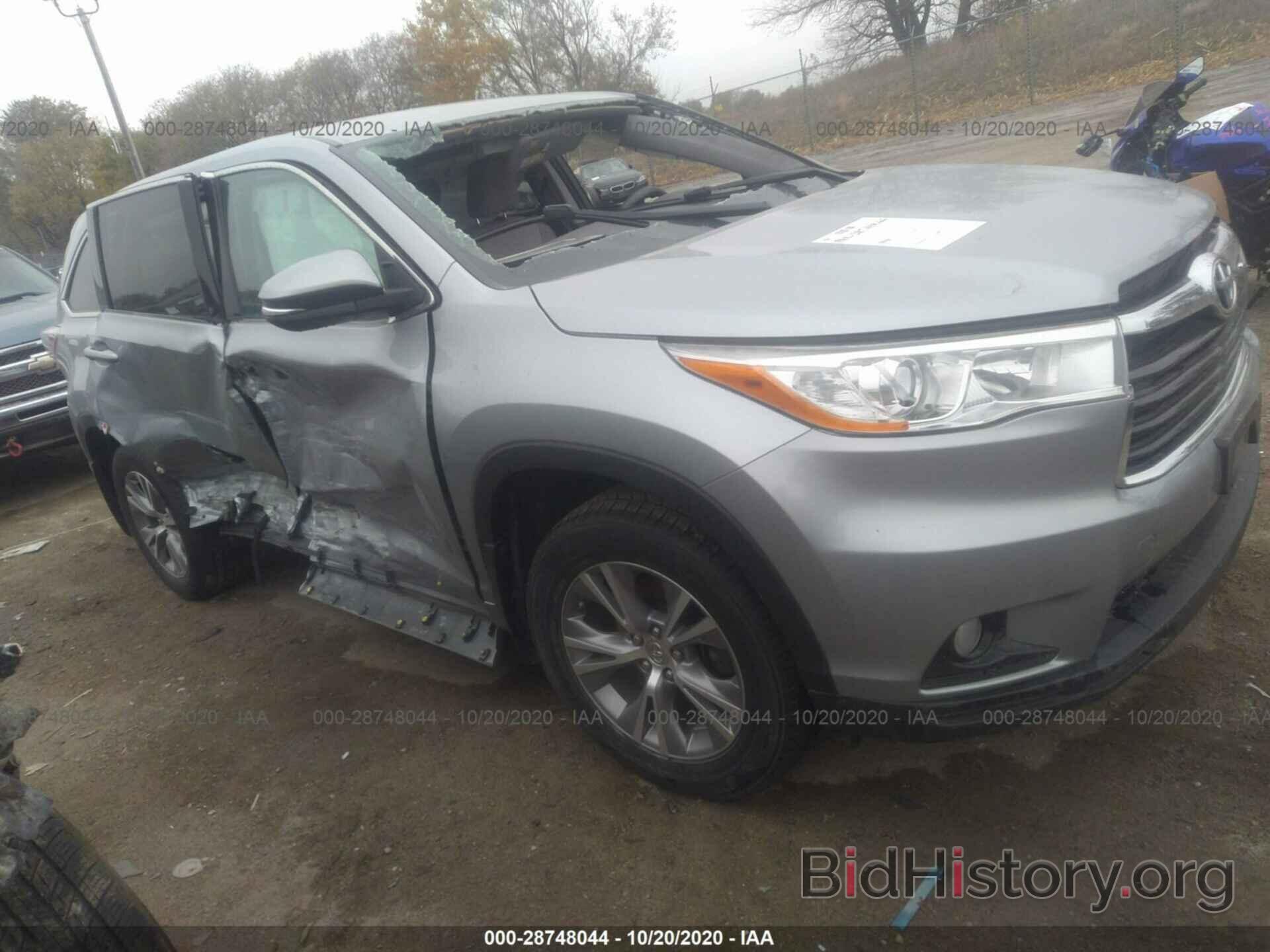 Photo 5TDBKRFH8ES019338 - TOYOTA HIGHLANDER 2014