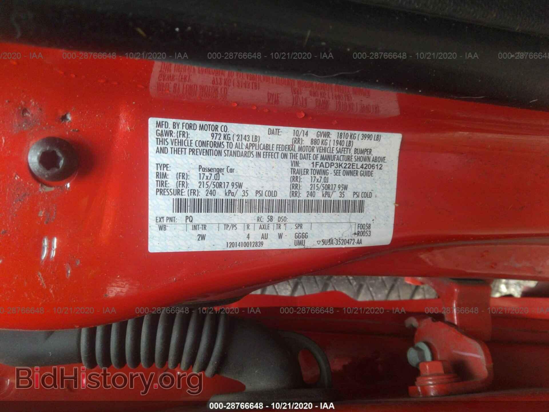 2014 FORD FOCUS - VIN: 1FADP3K22EL420612 - Photo 9
