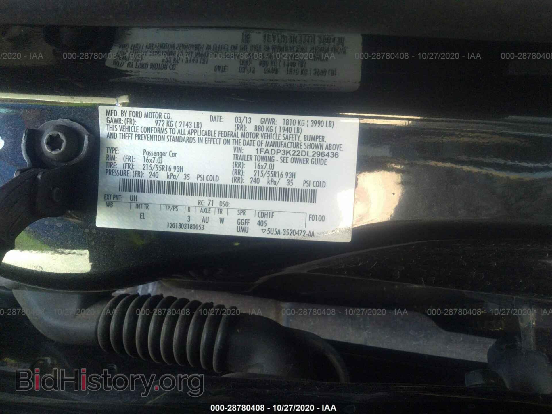 2013 FORD FOCUS - VIN: 1FADP3K22DL296436 - Photo 9
