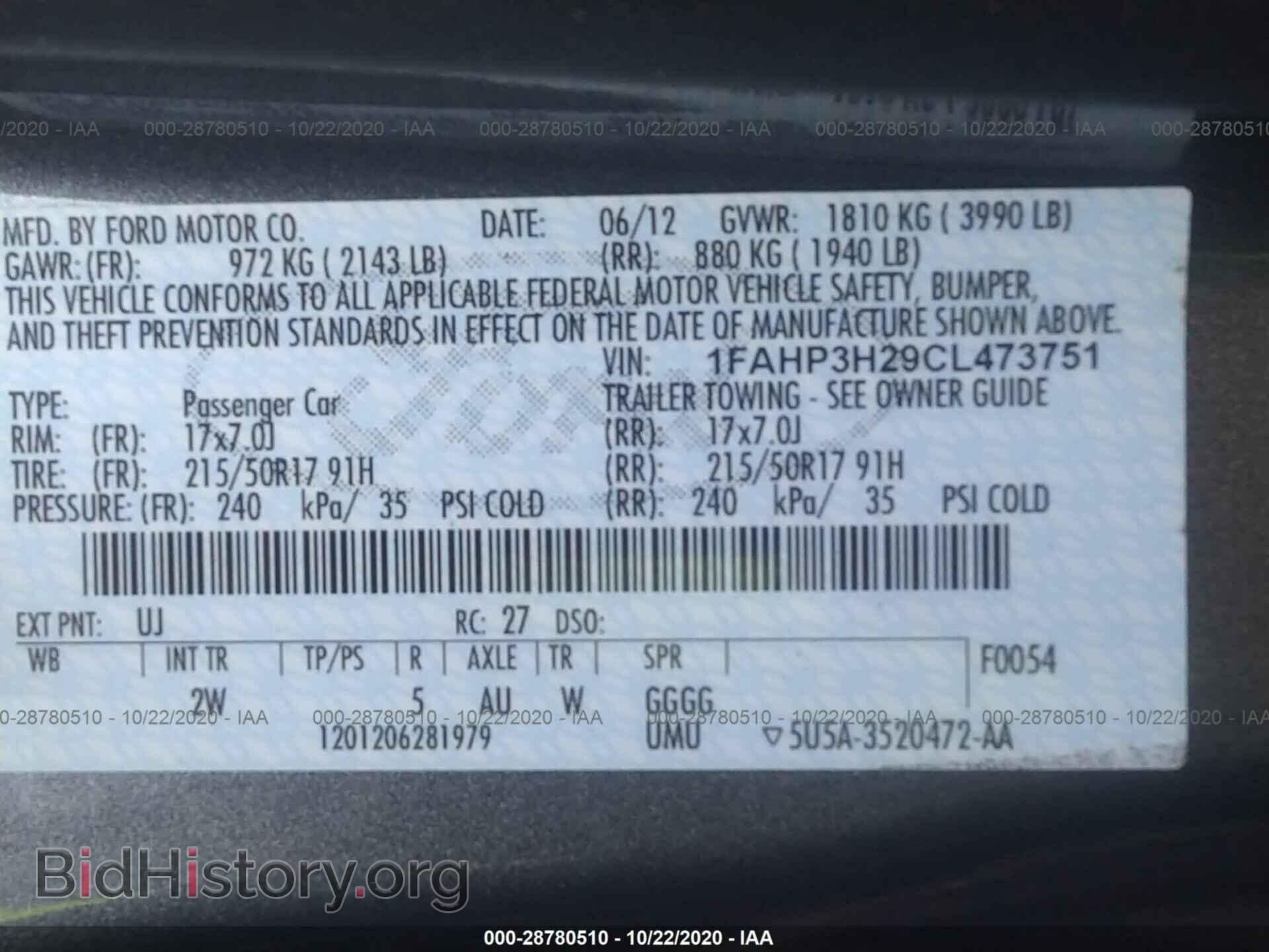 2012 FORD FOCUS - VIN: 1FAHP3H29CL473751 - Photo 9