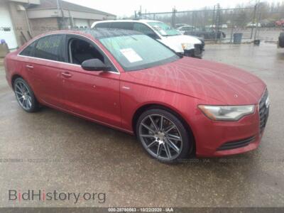2013 Audi A6 3.0T Premium Plus, красный — VIN WAUGGAFC7DN064351, IAAI
