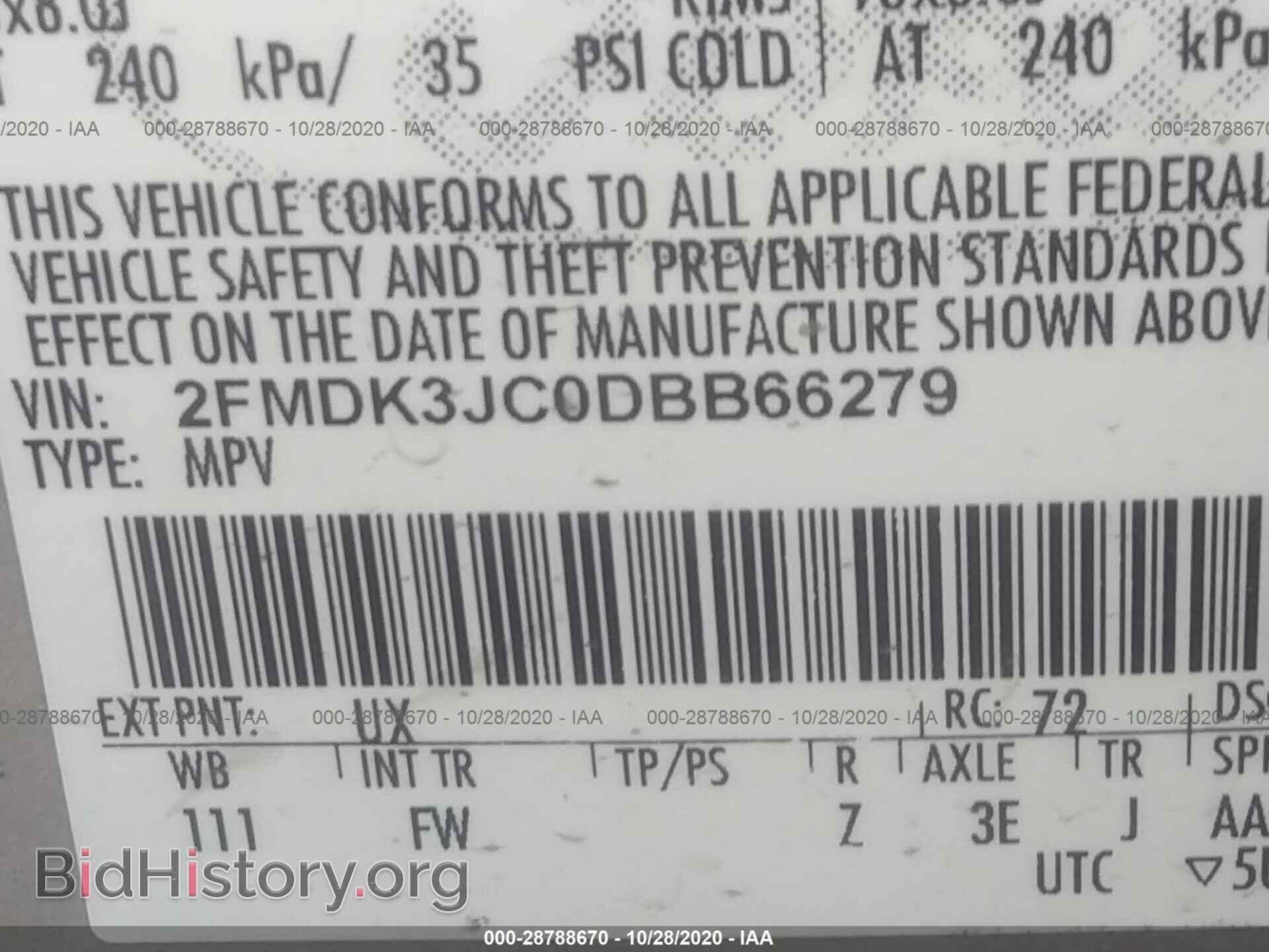 2013 FORD EDGE - VIN: 2FMDK3JC0DBB66279 - Photo 9