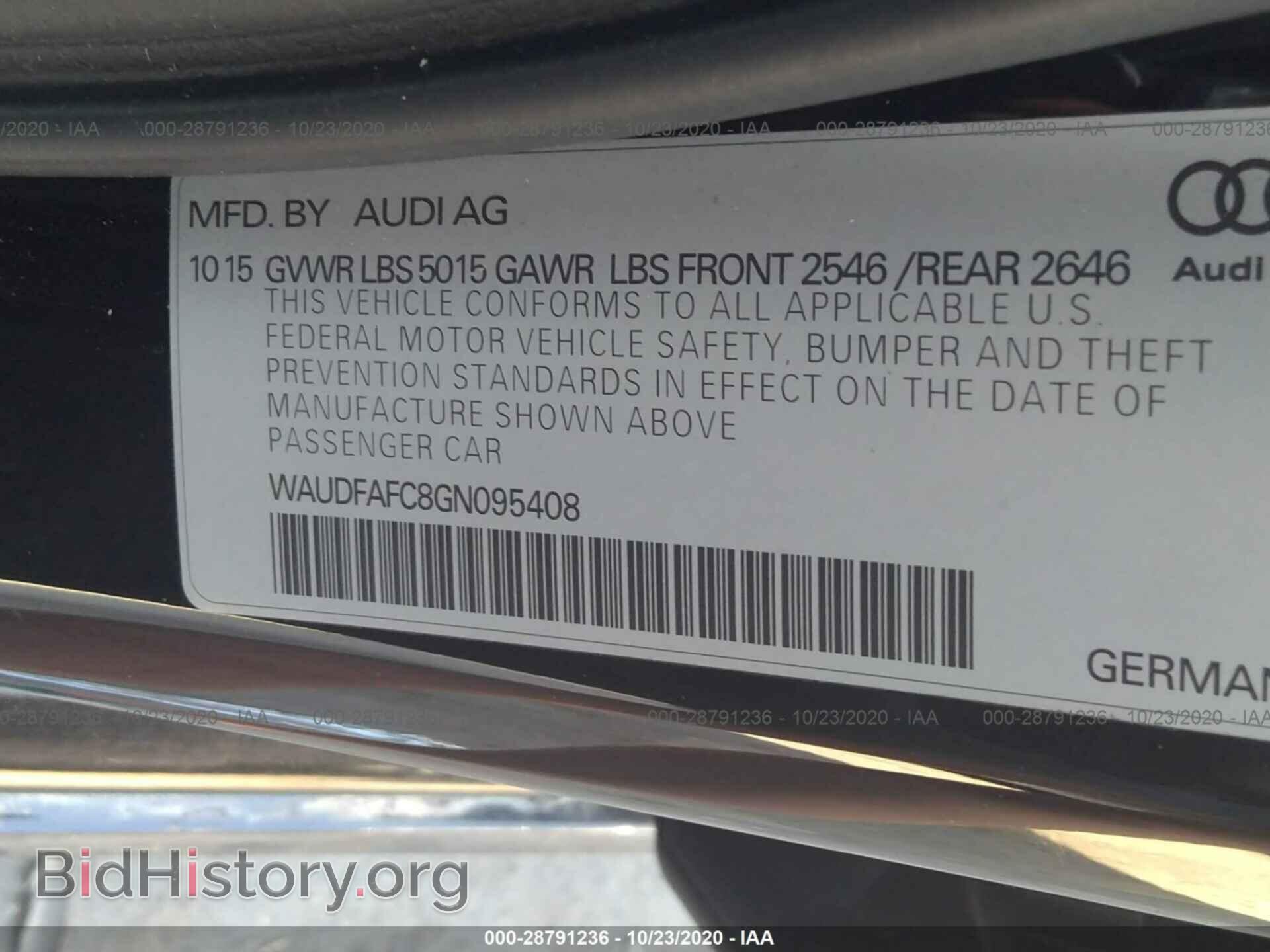 2016 AUDI A6 - VIN: WAUDFAFC8GN095408 - Фото 10